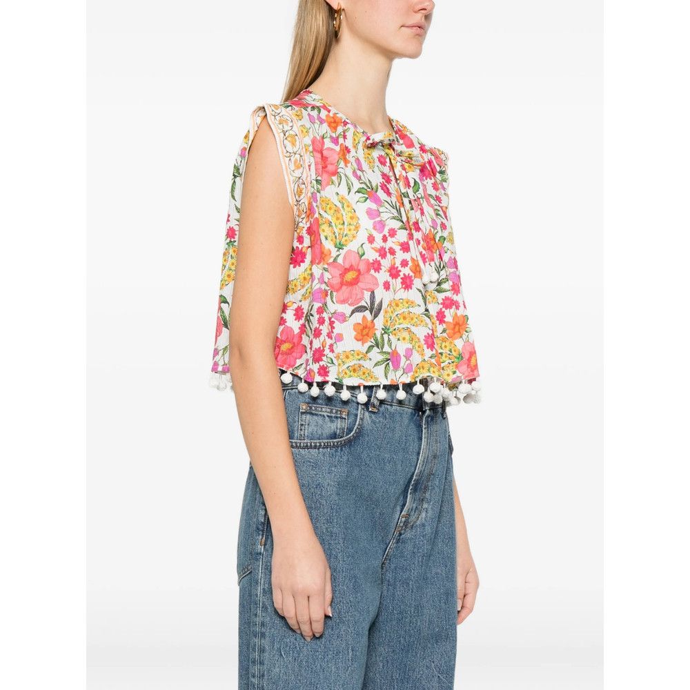 Farm Rio WHITE Tops - Vests & Tank Tops