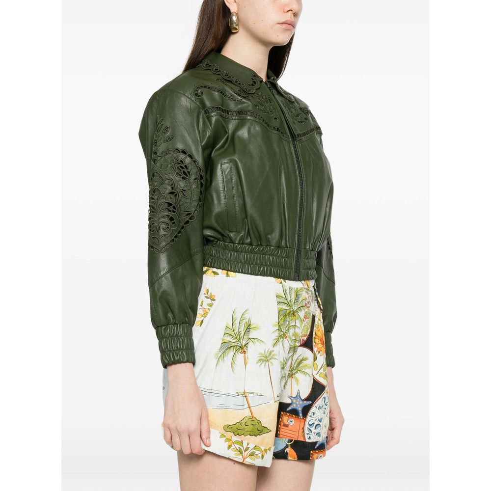 Farm Rio Farm Rio GREEN Jackets - Leather Jackets Size S / US 4 / IT 40 - 3 Thumbnail