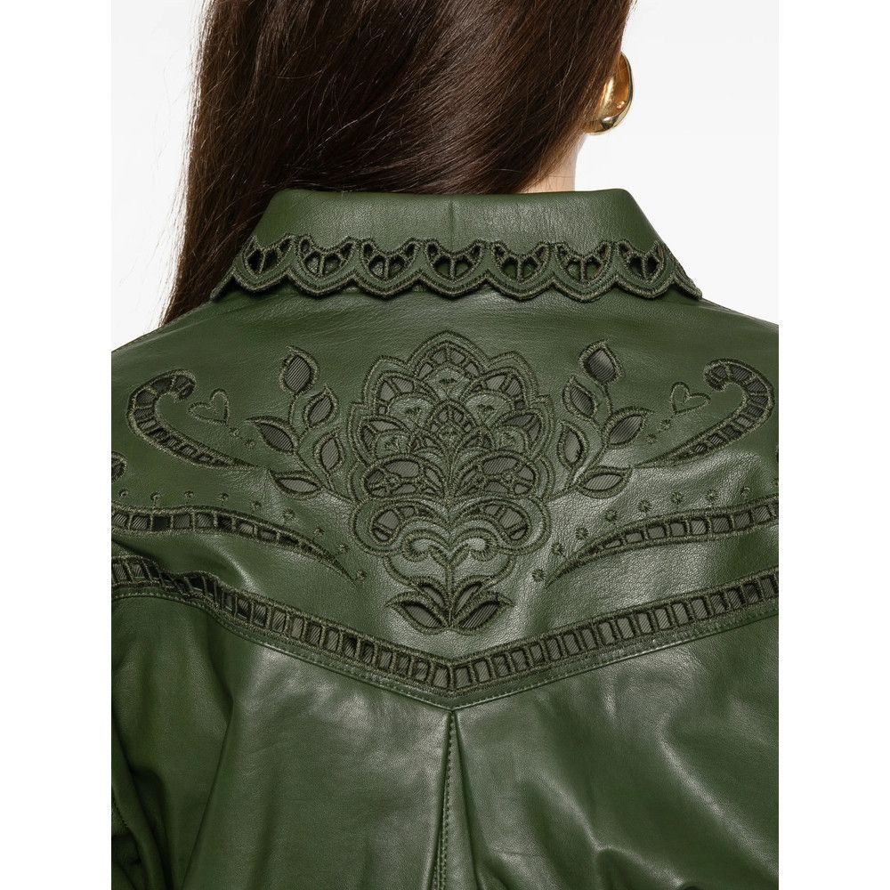 Farm Rio Farm Rio GREEN Jackets - Leather Jackets Size S / US 4 / IT 40 - 4 Thumbnail