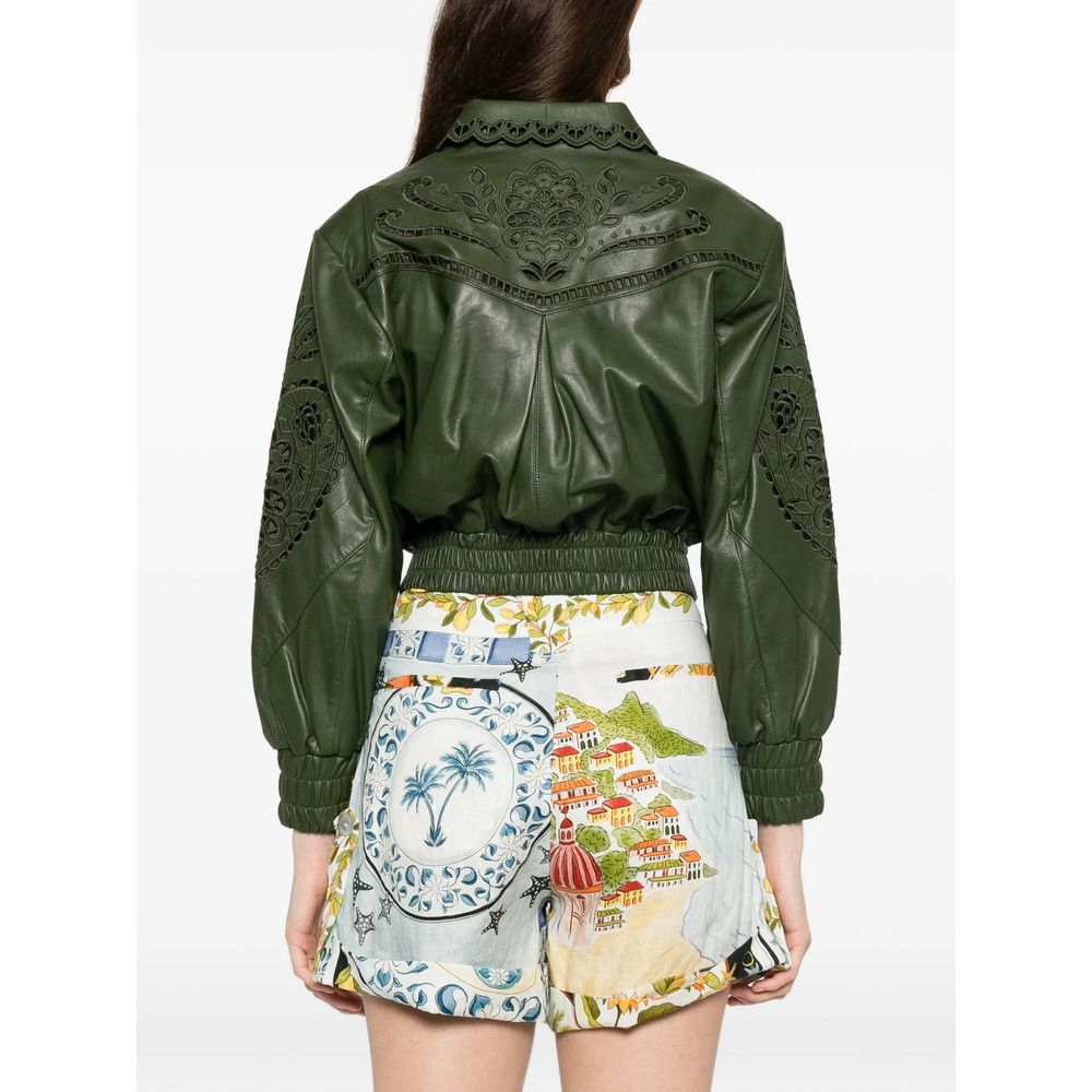 Farm Rio Farm Rio GREEN Jackets - Leather Jackets Size S / US 4 / IT 40 - 2 Thumbnail