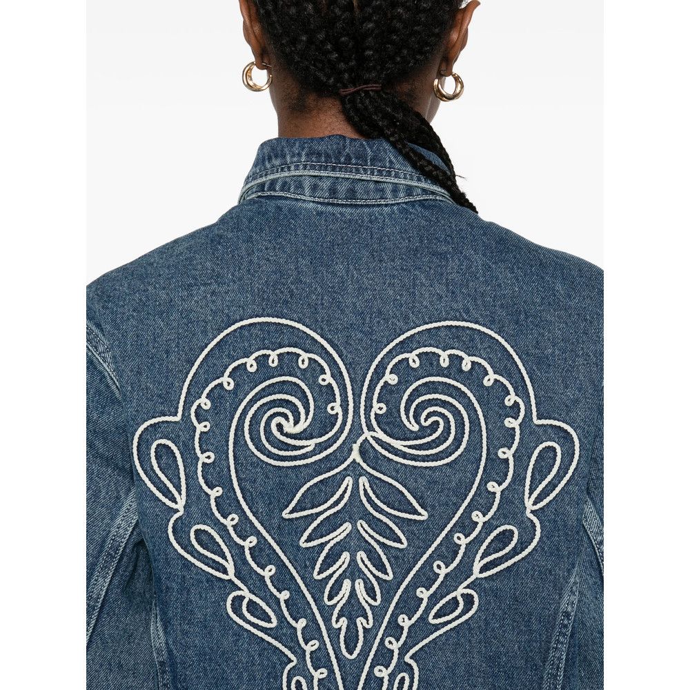 Farm Rio Farm Rio BLUE Jackets - Denim Jackets Size S / US 4 / IT 40 - 3 Thumbnail