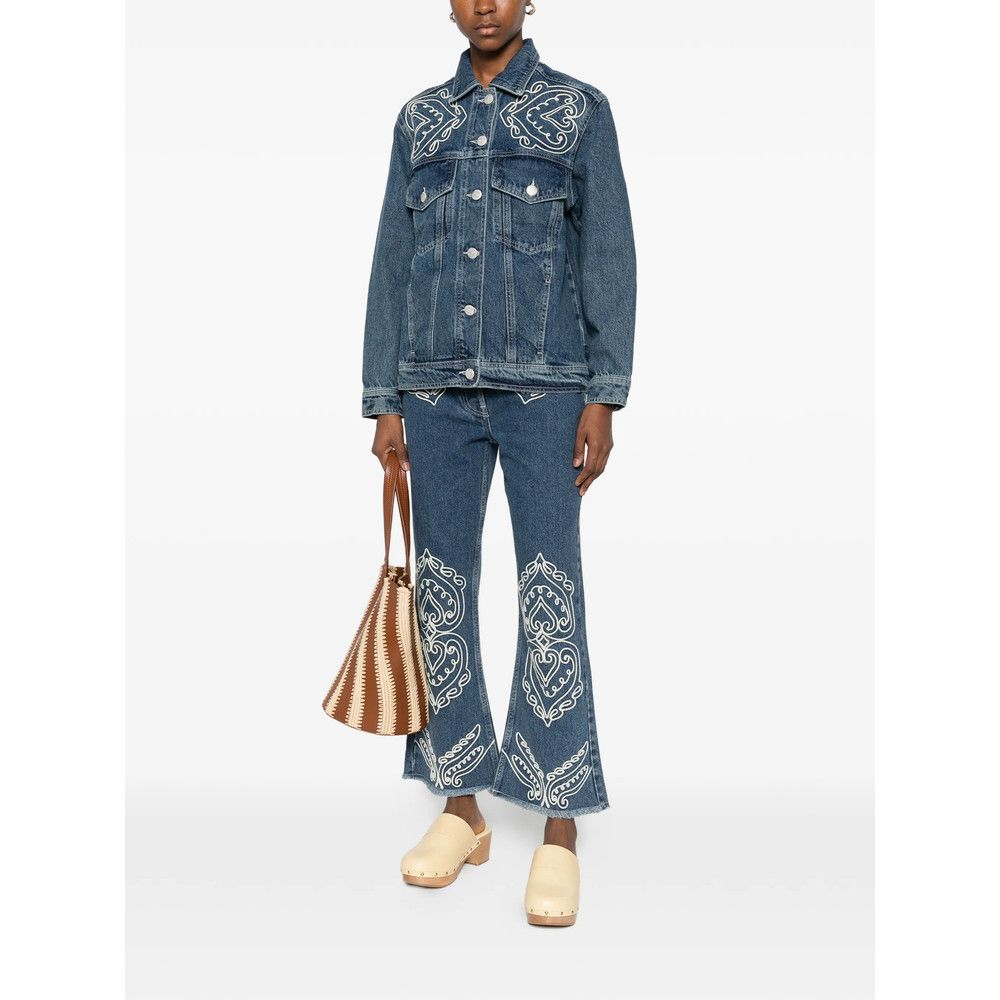 Farm Rio Farm Rio BLUE Jackets - Denim Jackets Size S / US 4 / IT 40 - 4 Thumbnail