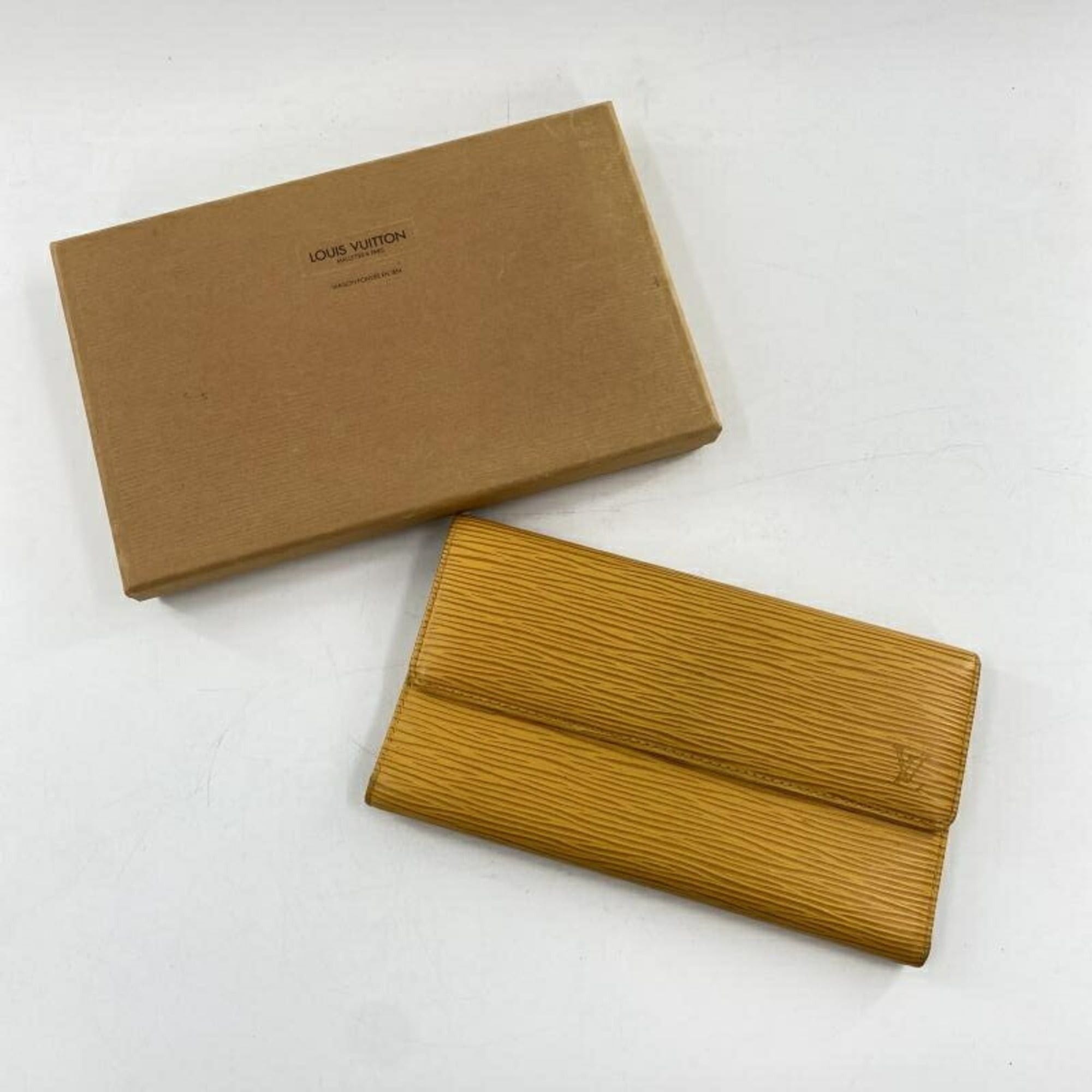 LOUIS VUITTON Porte Tresor International M63389 Long Wallet Epi Leather Yellow Louis Vuitton