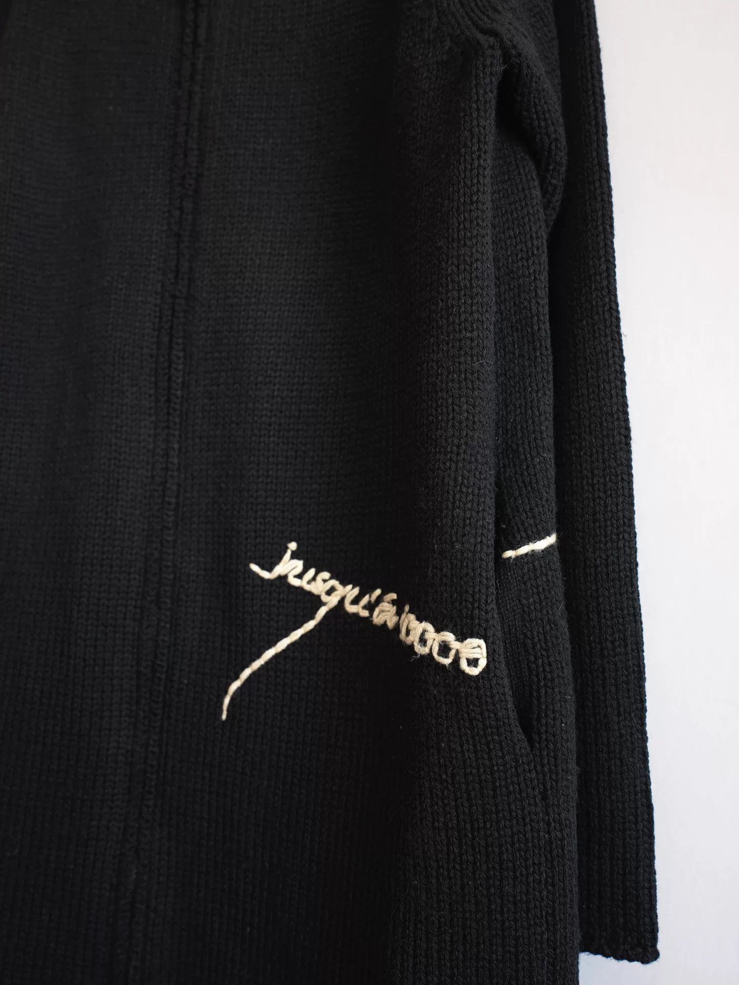 Yohji Yamamoto Yohji Yamamoto Black Wool Cardigan Size L / US 10 / IT 46 - 6 Thumbnail