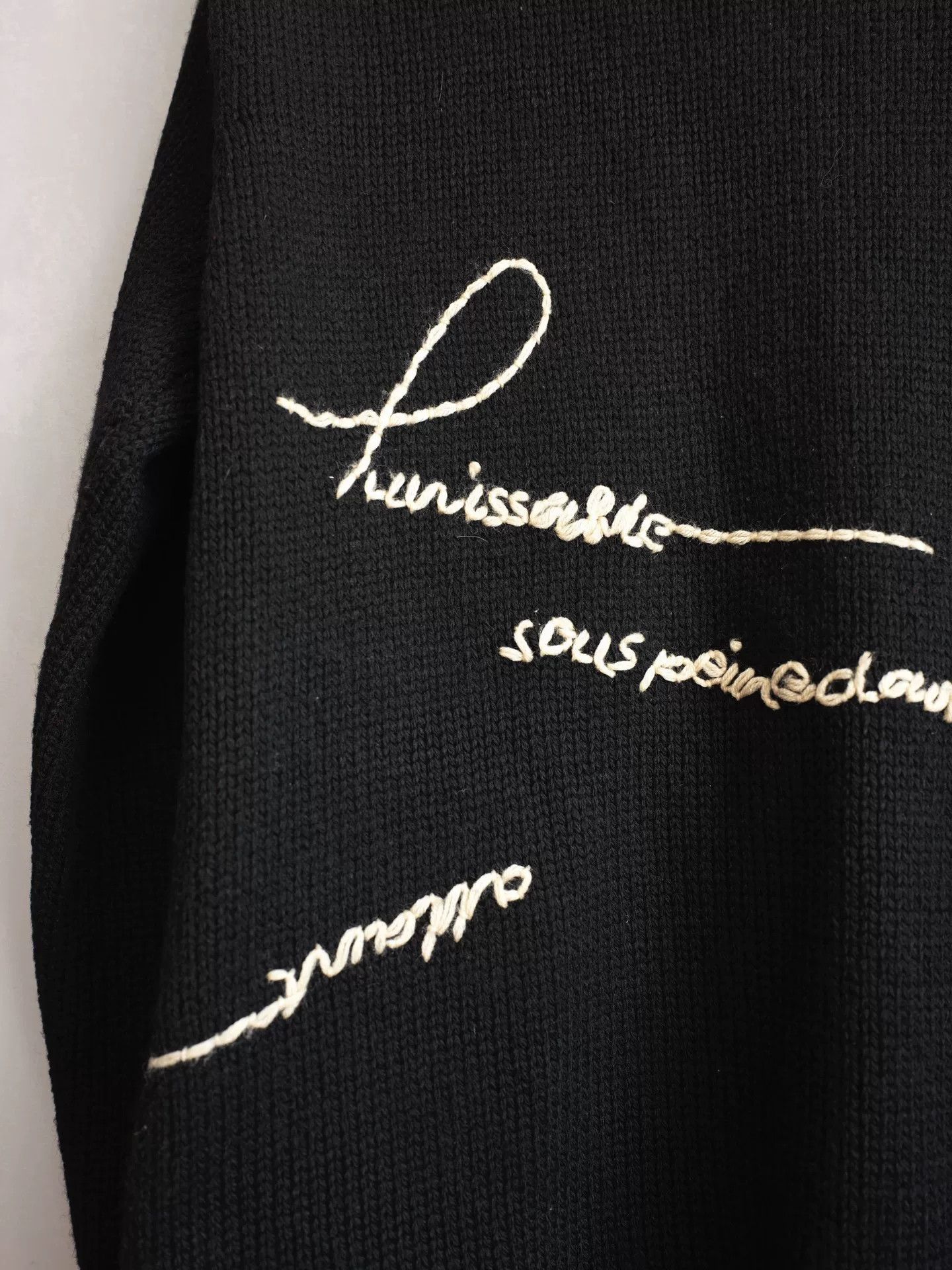 Yohji Yamamoto Yohji Yamamoto Black Wool Cardigan Size L / US 10 / IT 46 - 7 Thumbnail