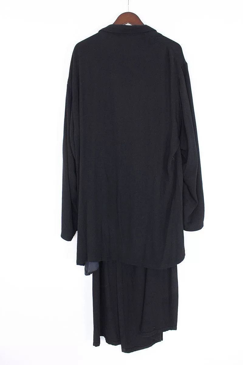 Yohji Yamamoto Yohji Yamamoto Black Kimono Style Outerwear Size US M / EU 48-50 / 2 - 2 Thumbnail