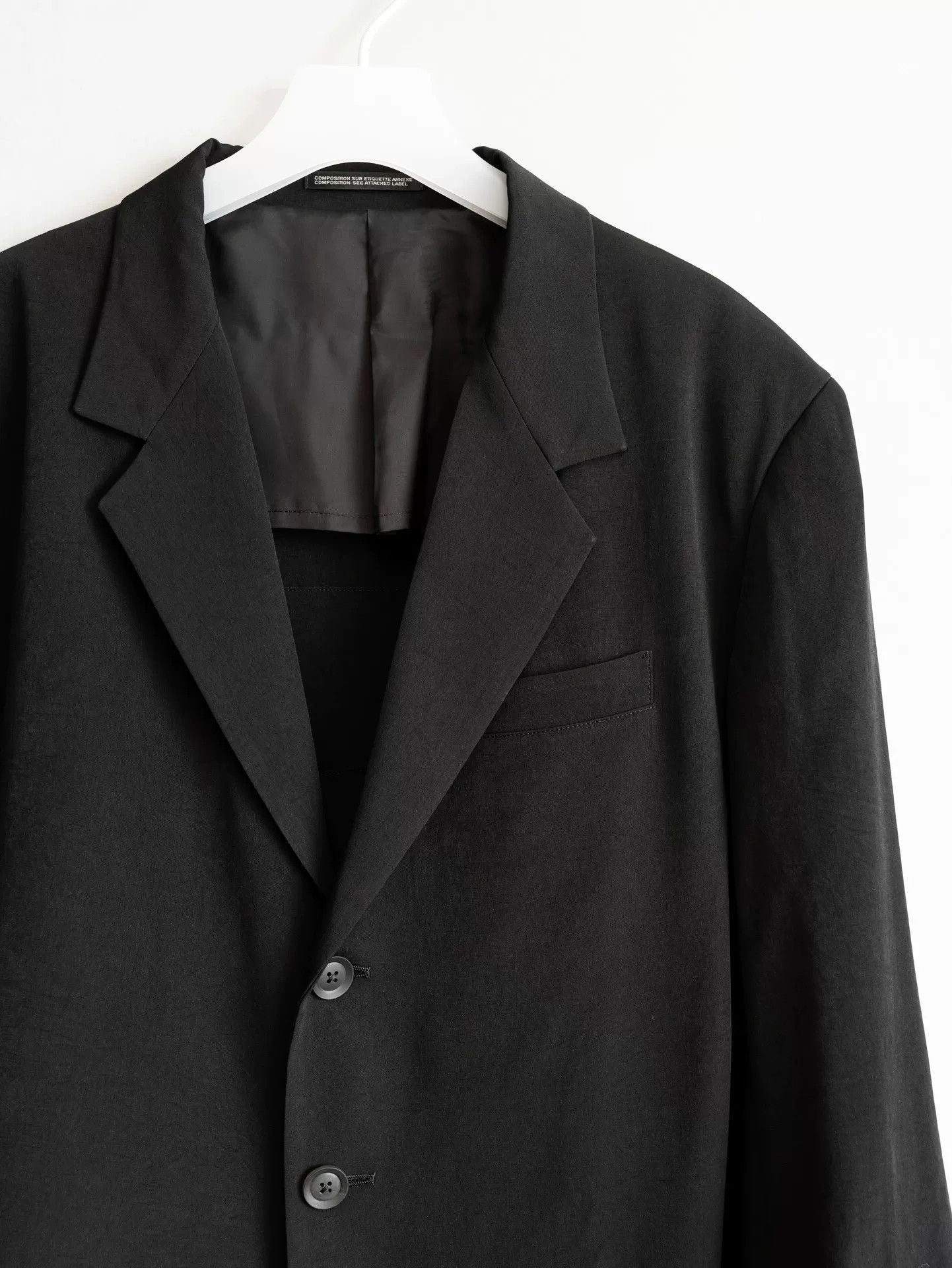Yohji Yamamoto asymmetrical black acetate coat by yohji yamamoto Size US M / EU 48-50 / 2 - 4 Thumbnail