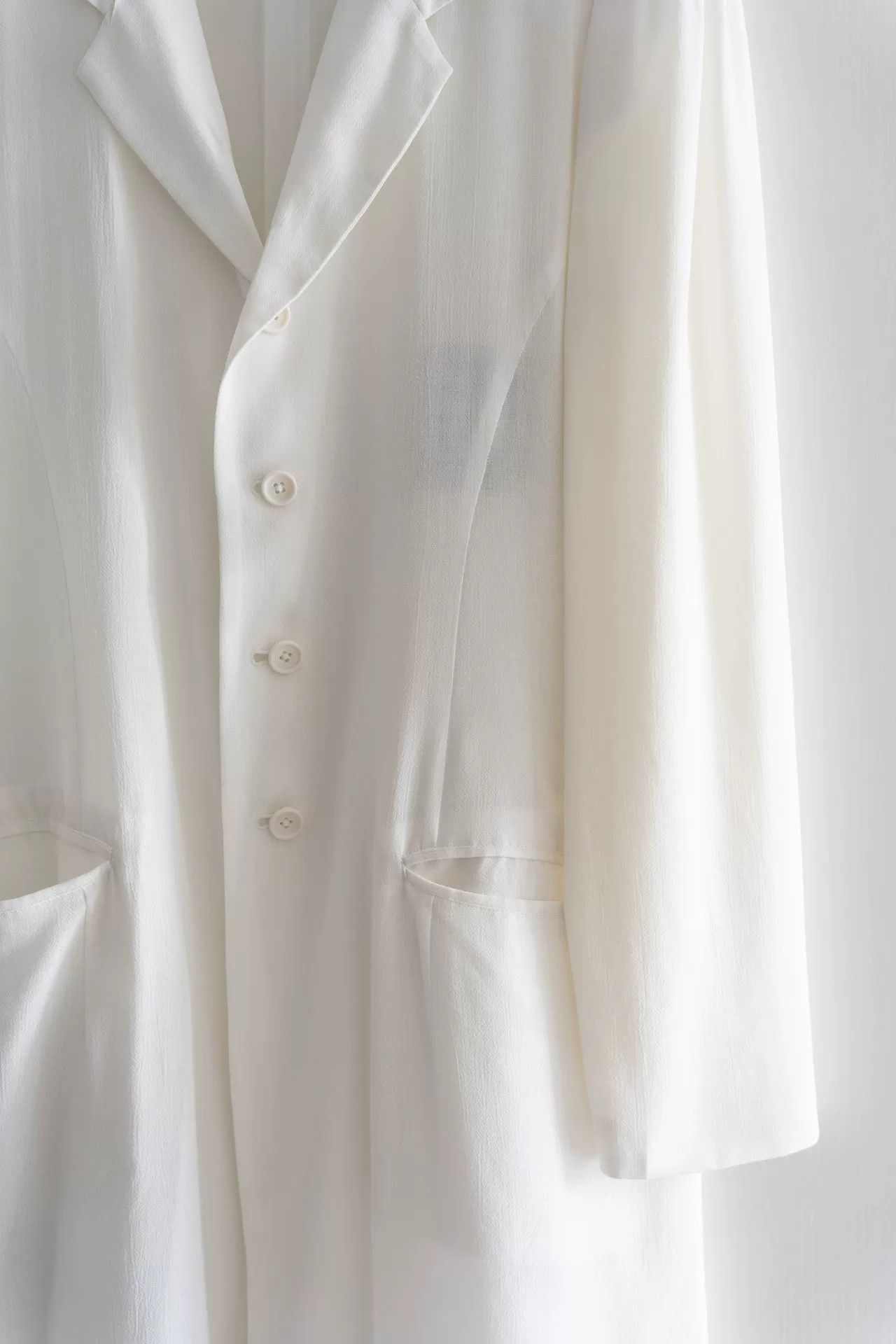 Yohji Yamamoto Yohji Yamamoto White Silk Coat and Pants Set Size US M / EU 48-50 / 2 - 5 Thumbnail