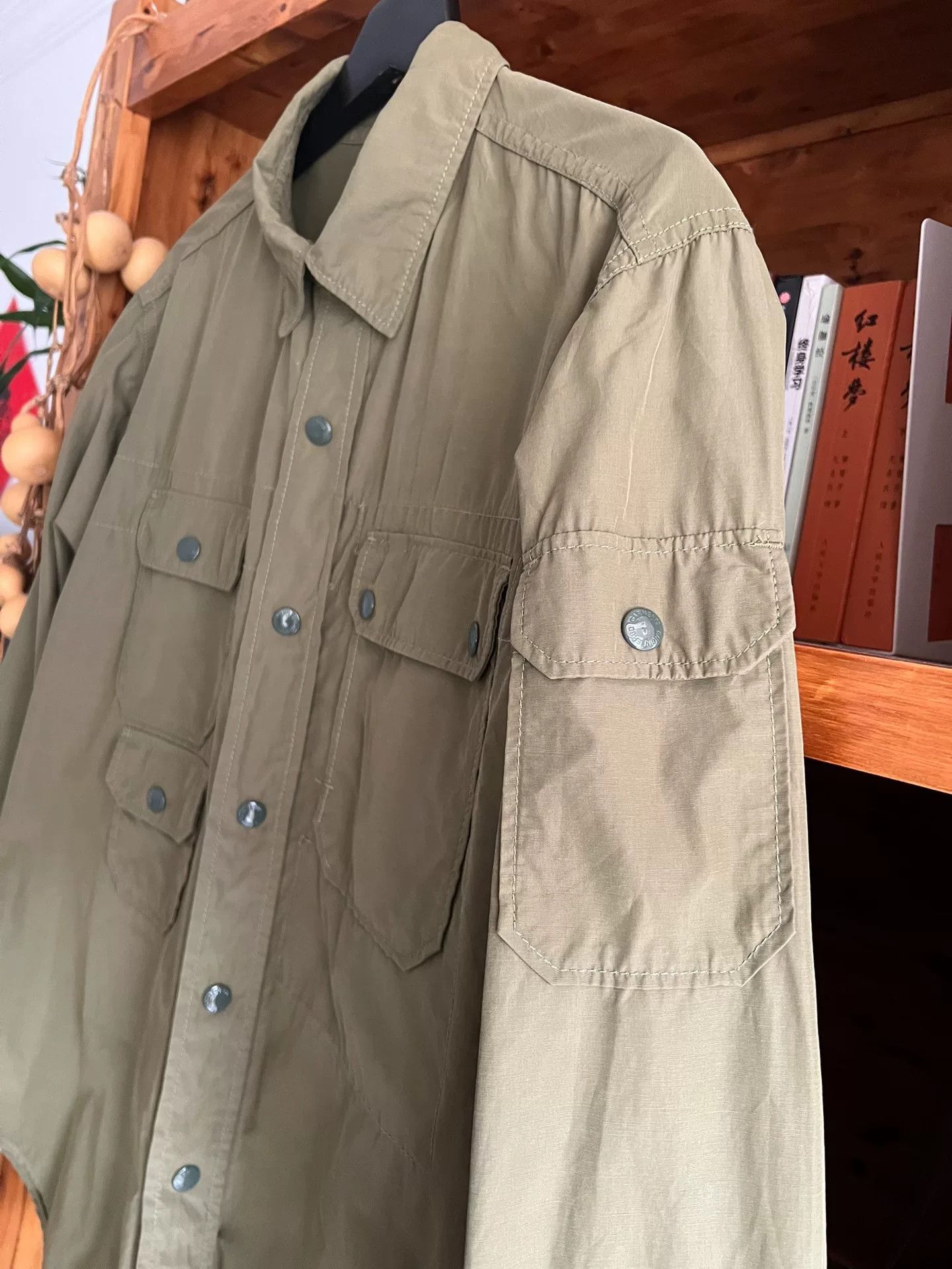 Engineered Garments Engineered Garments Classic Olive Green Shirt Jacket Size US L / EU 52-54 / 3 - 3 Thumbnail