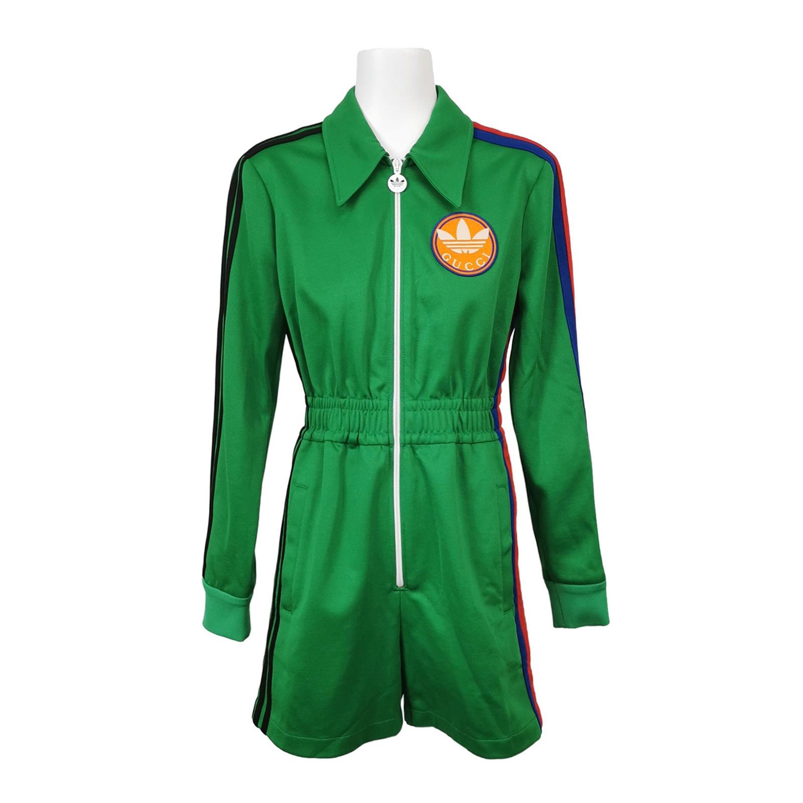 Gucci Gucci x adidas Green Logo Zip Collar Jumpsuit Size 40" / US 18 - 2 Thumbnail