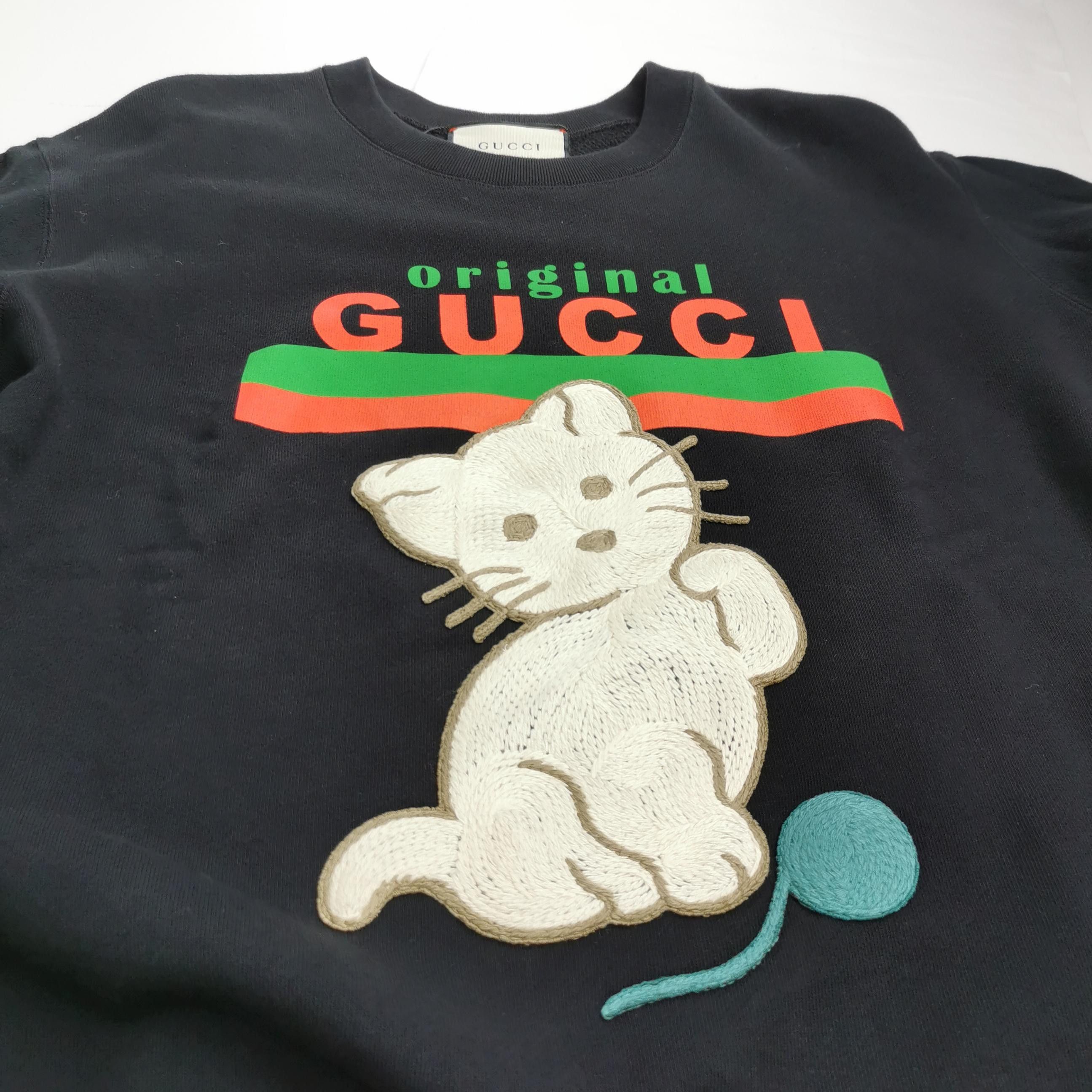 Gucci Gucci Black Sweatshirt with Cat Graphic Size S / US 4 / IT 40 - 5 Thumbnail