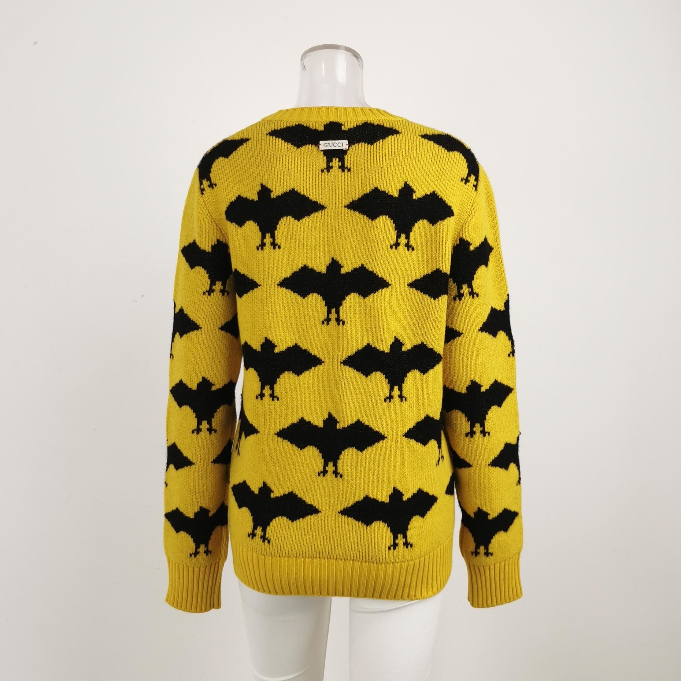 Gucci Gucci M Size Wool-Alpaca Bat Pattern Sweater Size M / US 6-8 / IT 42-44 - 6 Thumbnail
