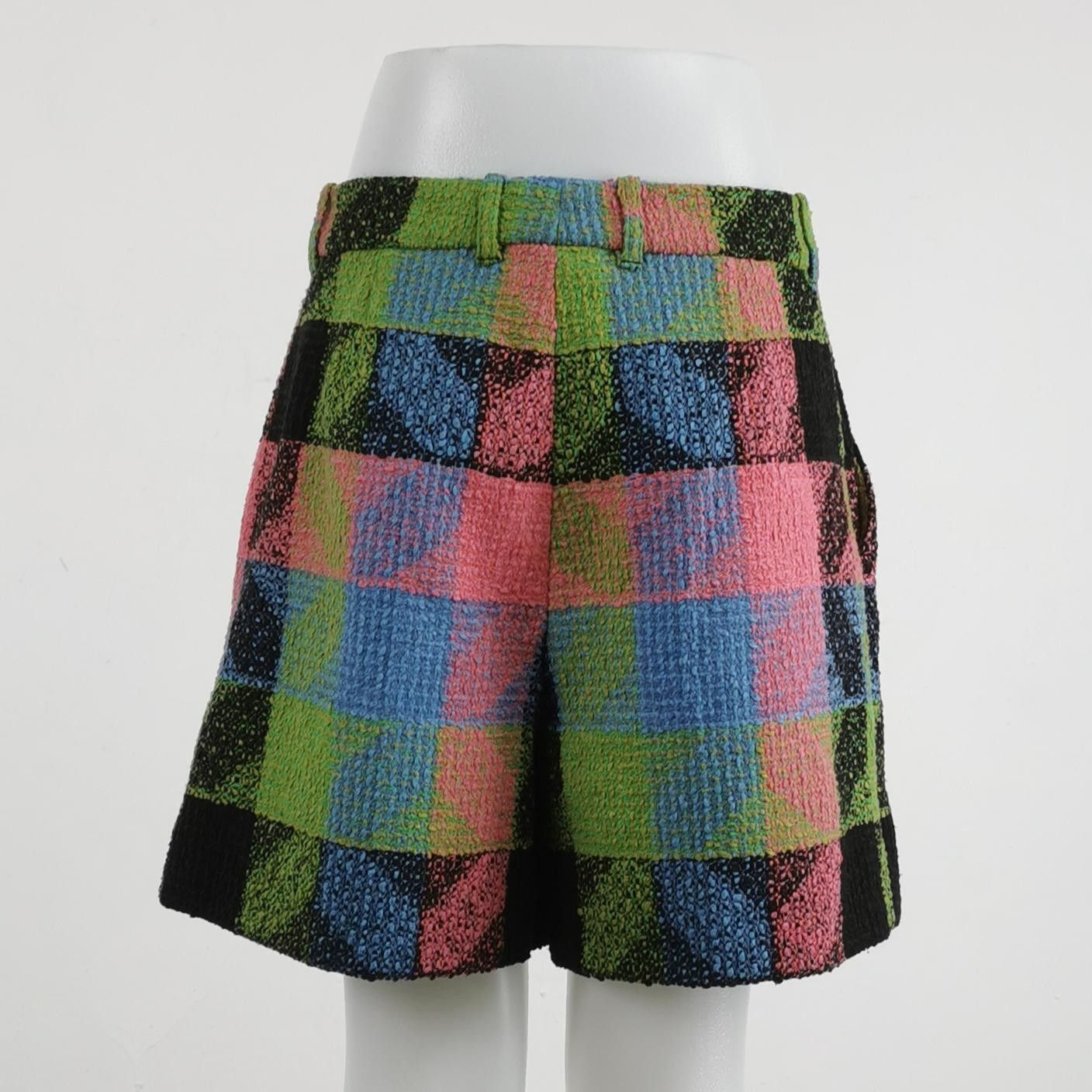 Gucci Gucci Multicolor Checkered High-Waist Shorts XS Size 38" / US 16 / IT 52 - 4 Thumbnail