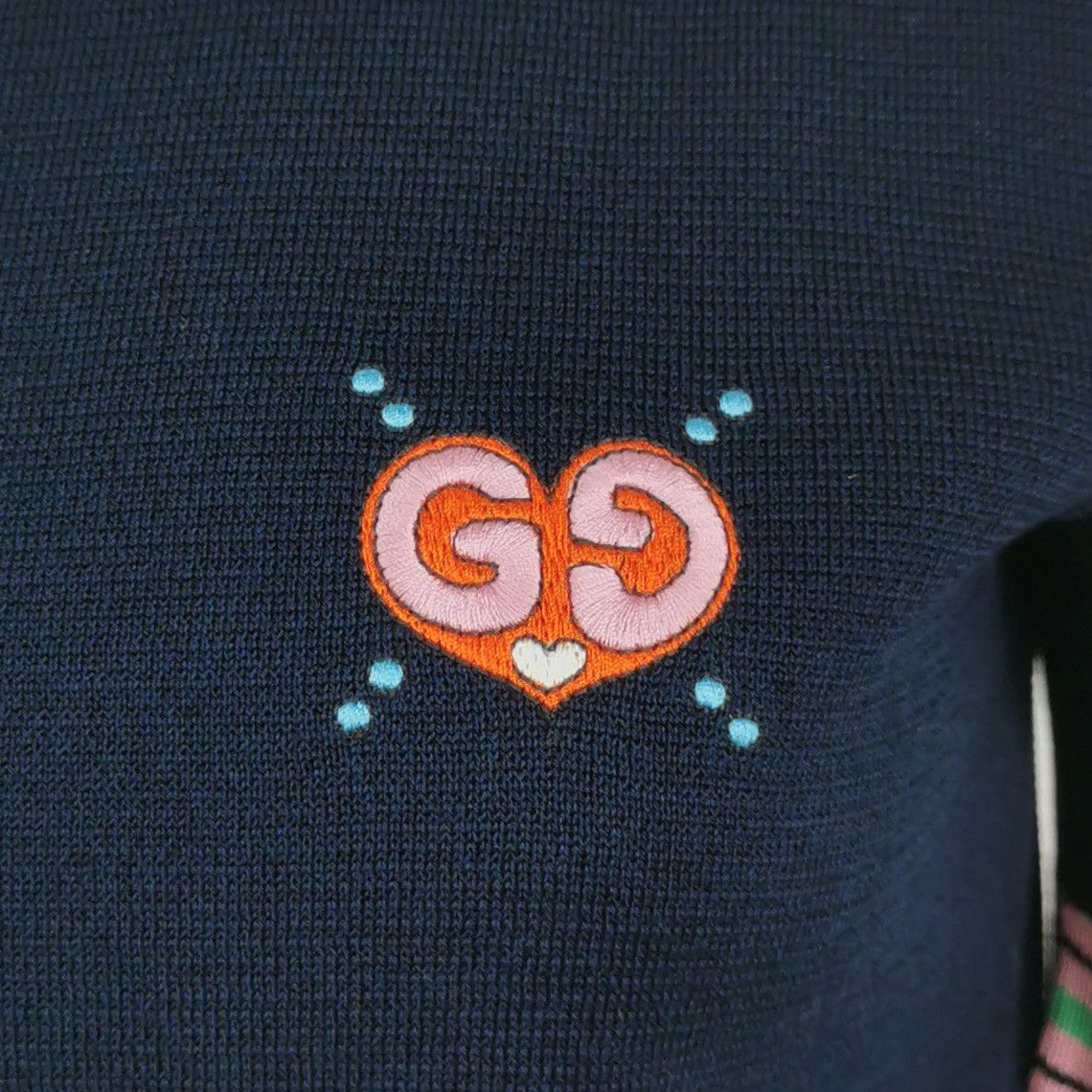 Gucci Gucci S Size Color-Block Crew Neck Cotton Sweater Size S / US 4 / IT 40 - 5 Thumbnail