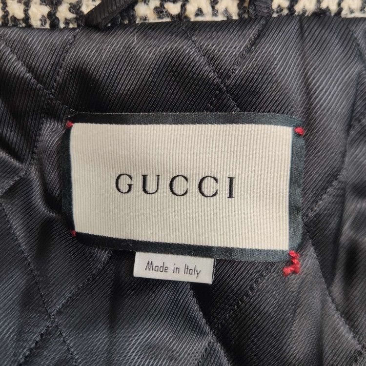 Gucci Gucci Wool Blend Tweed Single-Breasted Lapel Coat Size S / US 4 / IT 40 - 7 Thumbnail