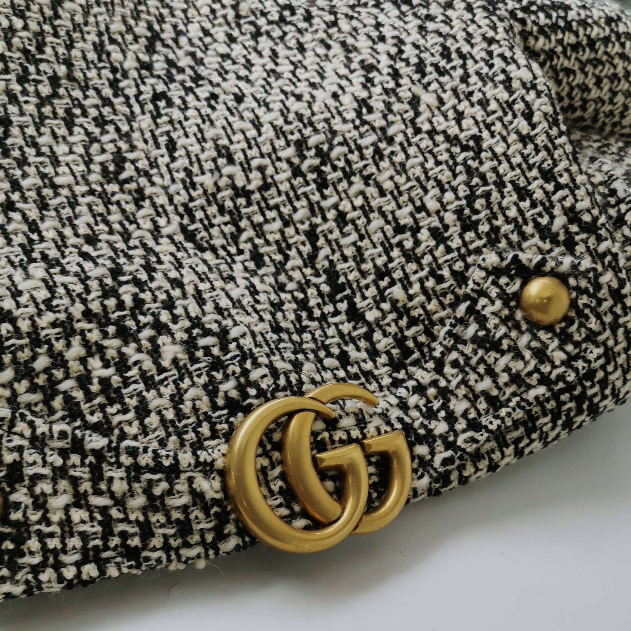 Gucci Gucci Wool Blend Tweed Single-Breasted Lapel Coat Size S / US 4 / IT 40 - 6 Thumbnail