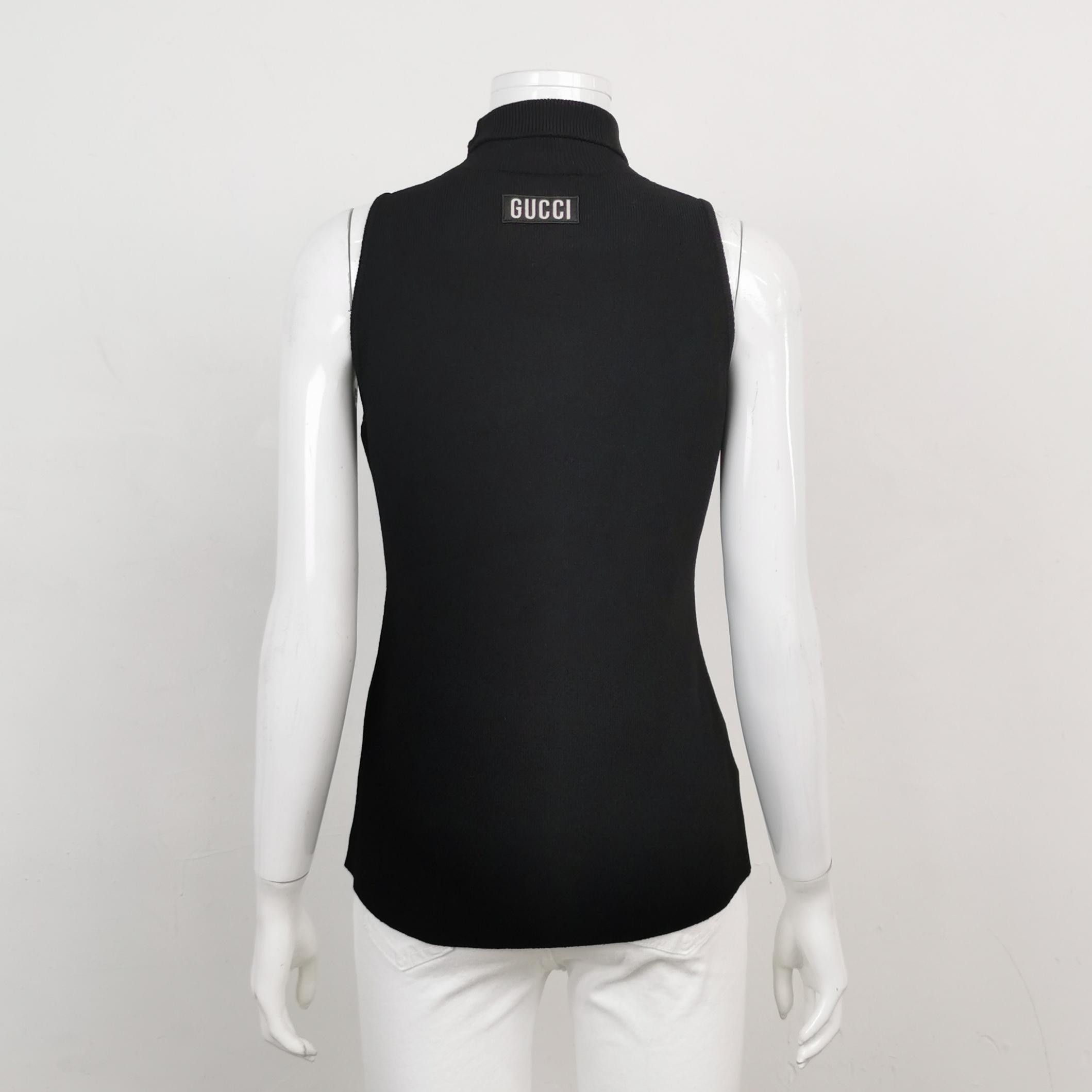 Gucci Gucci L Solid Logo High-Neck Sleeveless Knit Size L / US 10 / IT 46 - 3 Thumbnail