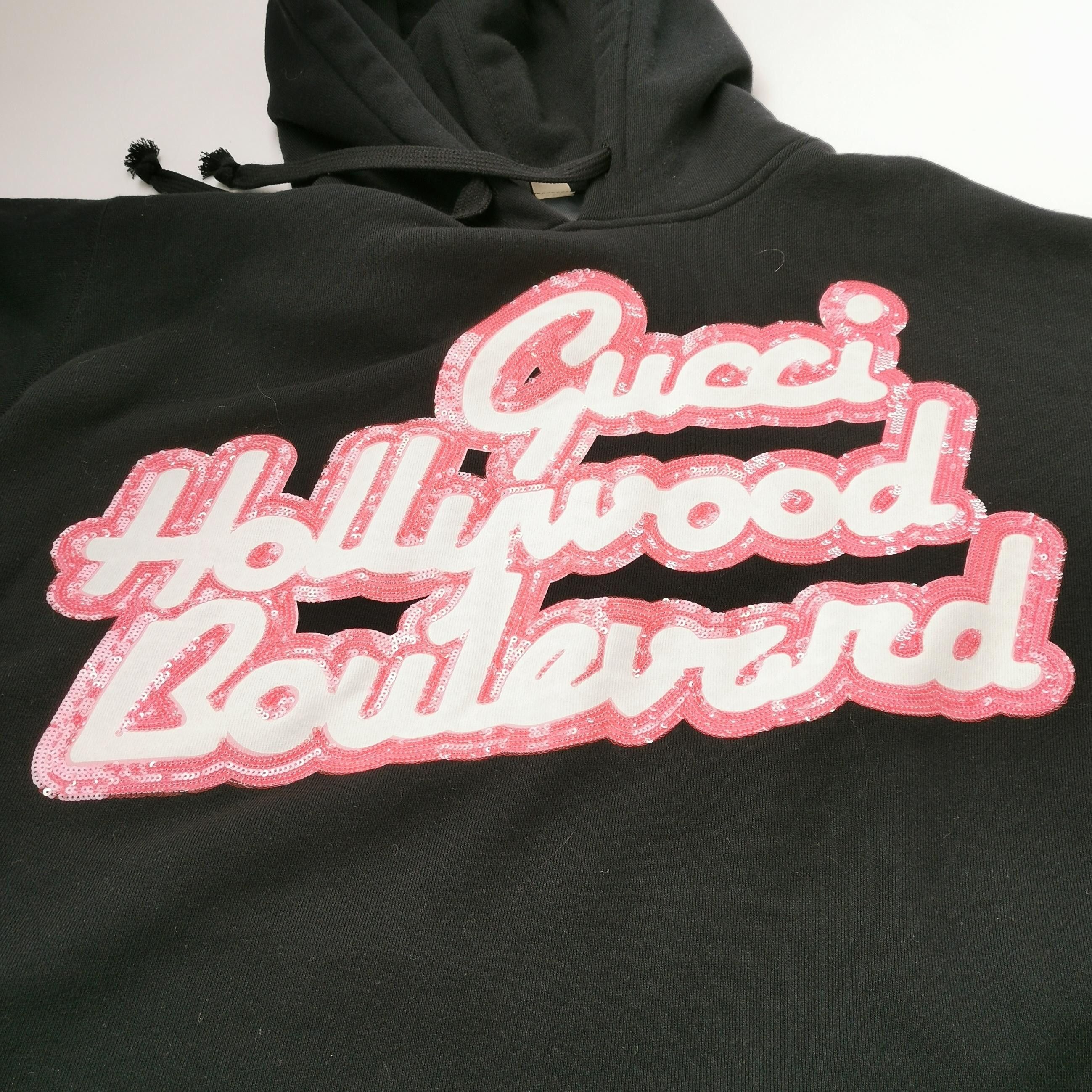 Gucci Gucci Black Hollywood Logo Cotton Hoodie M Size M / US 6-8 / IT 42-44 - 5 Thumbnail