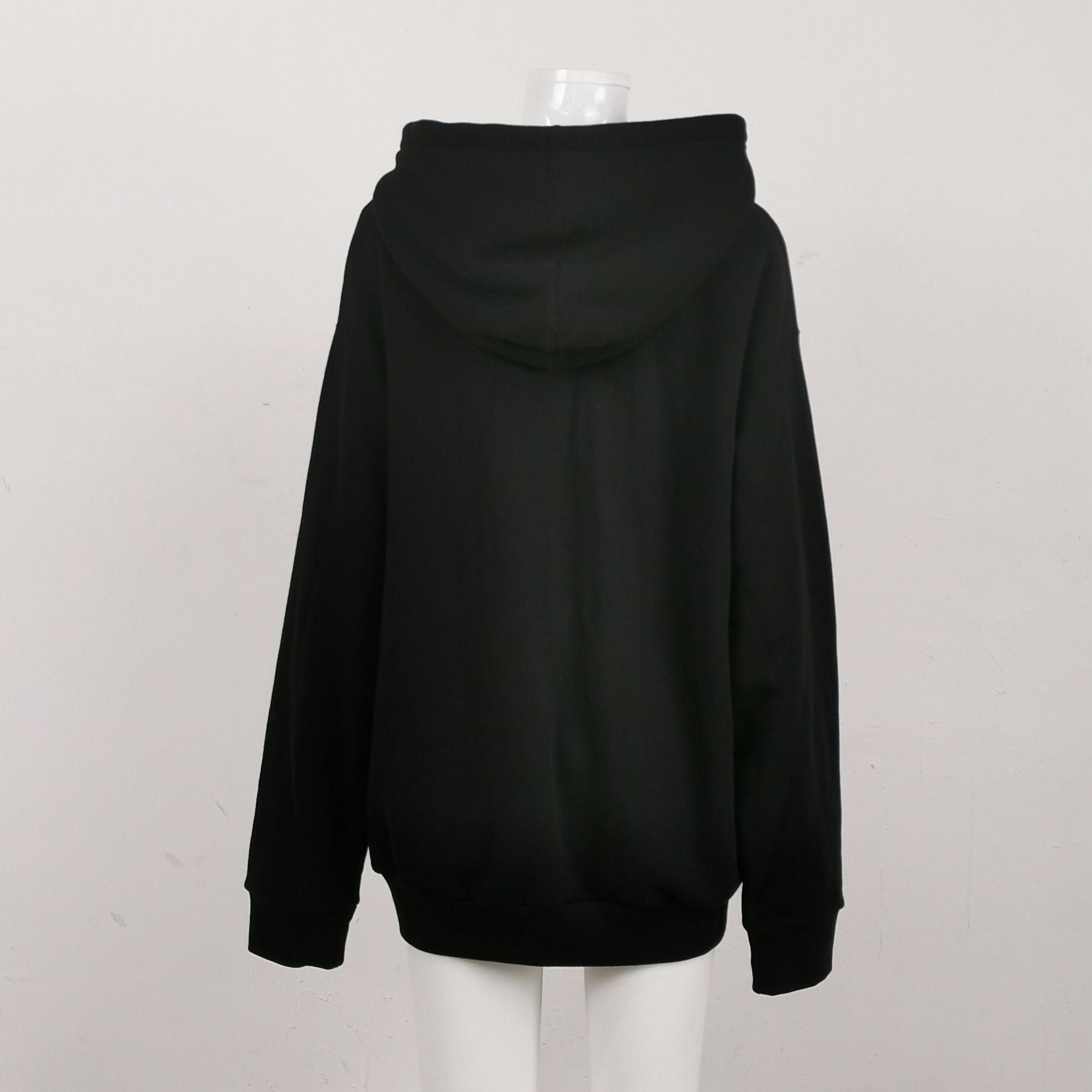 Gucci Gucci Black Hollywood Logo Cotton Hoodie M Size M / US 6-8 / IT 42-44 - 3 Thumbnail