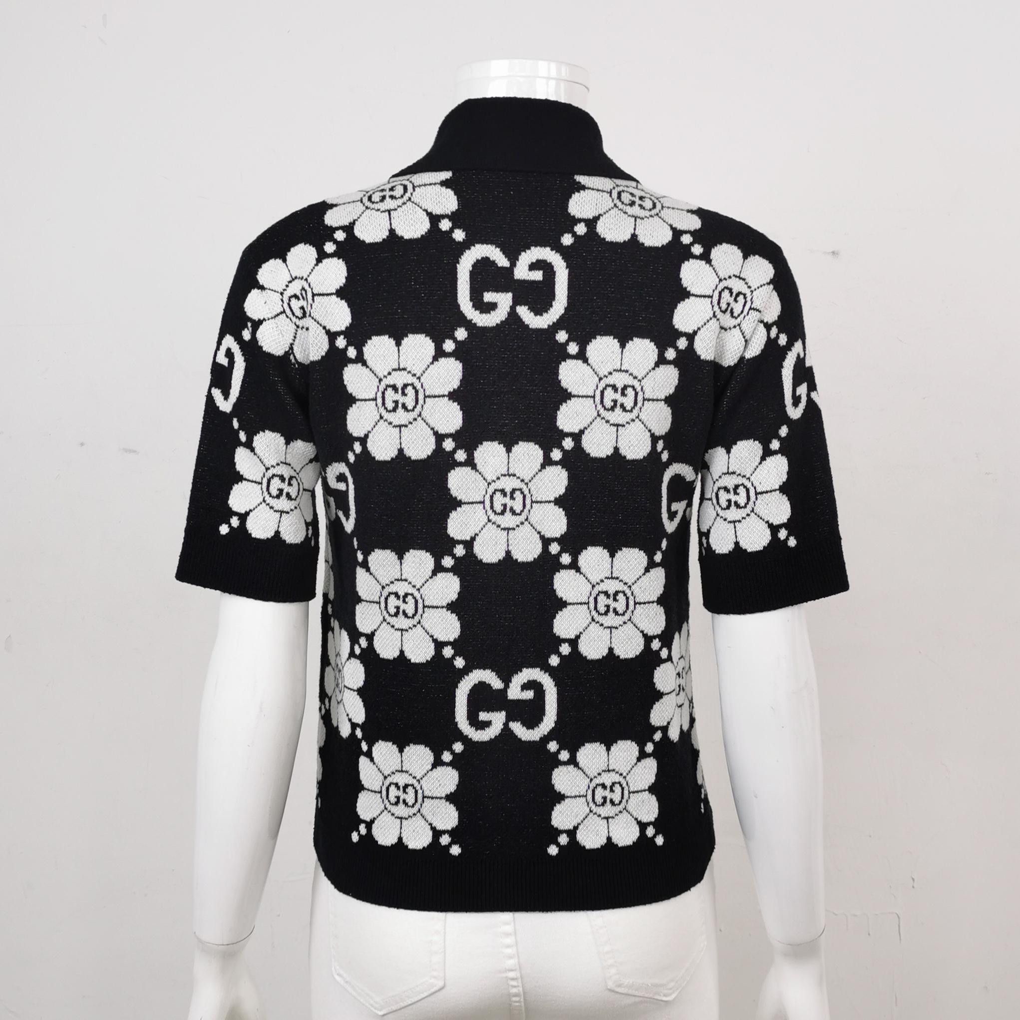 Gucci Gucci XS Floral GG Short-Sleeve Knit Cardigan Size XS / US 0-2 / IT 36-38 - 4 Thumbnail