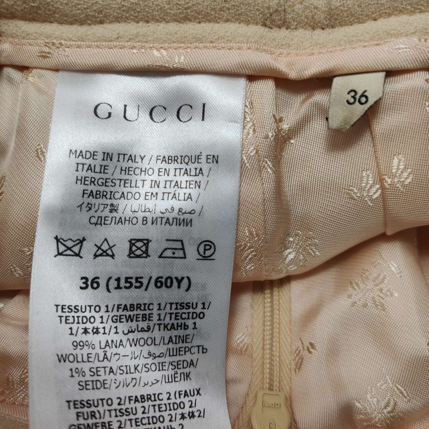 Gucci Gucci Silk-Wool Blend Fur Trim Midi Skirt Size 36" / US 14 / IT 50 - 9 Thumbnail