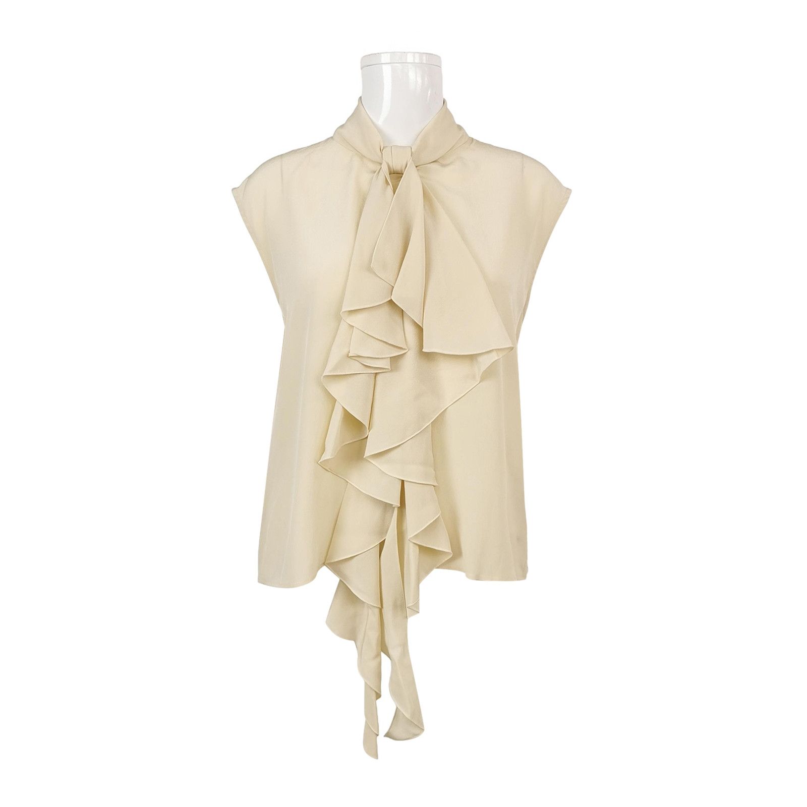 Gucci Gucci Silk Sleeveless Ruffled Collar Blouse Size M / US 6-8 / IT 42-44 - 2 Thumbnail