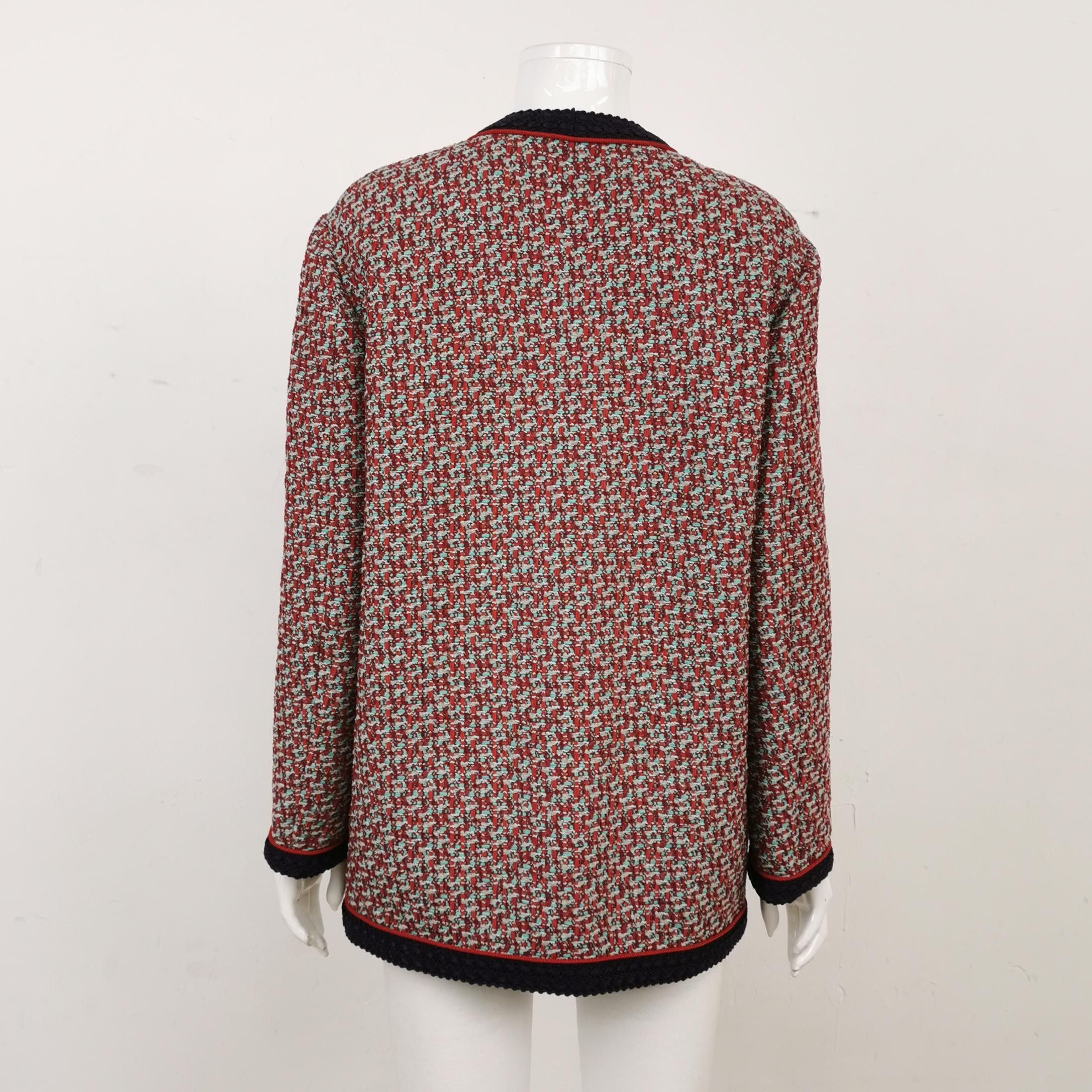 Gucci Gucci XS Colorblock Crewneck Single-Breasted Jacket Size XS / US 0-2 / IT 36-38 - 3 Thumbnail