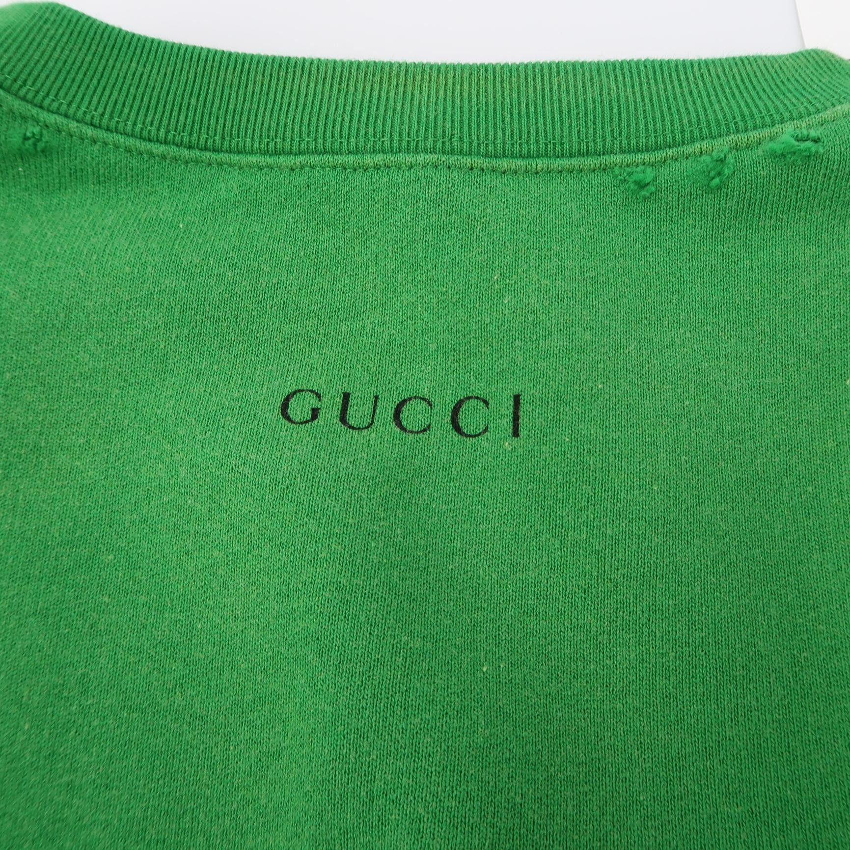 Gucci Gucci x Disney Donald Duck Print Green Sweatshirt XS Size US XS / EU 42 / 0 - 6 Thumbnail