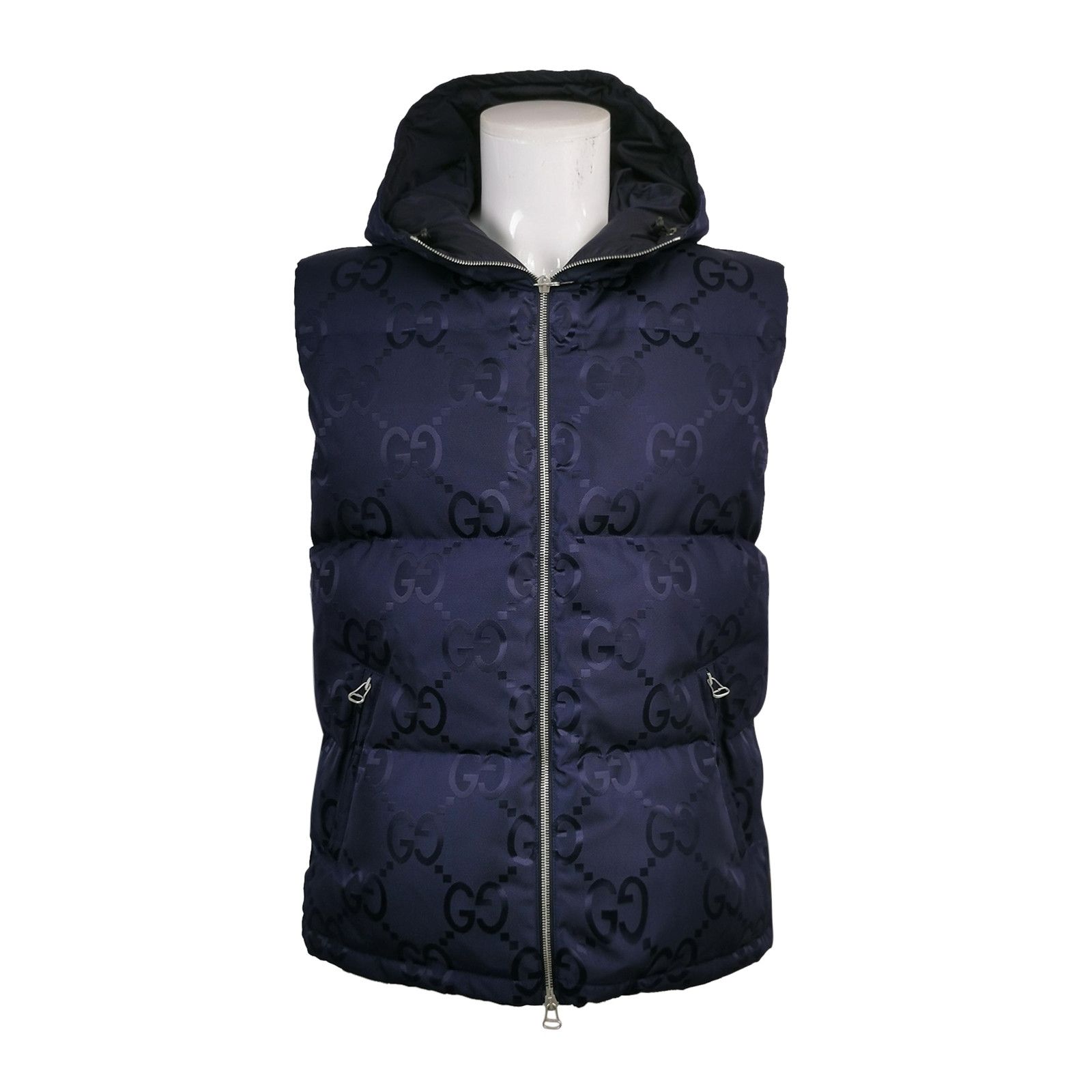 Gucci Gucci Double G Logo Hooded Zip Down Vest M Size US M / EU 48-50 / 2 - 2 Thumbnail
