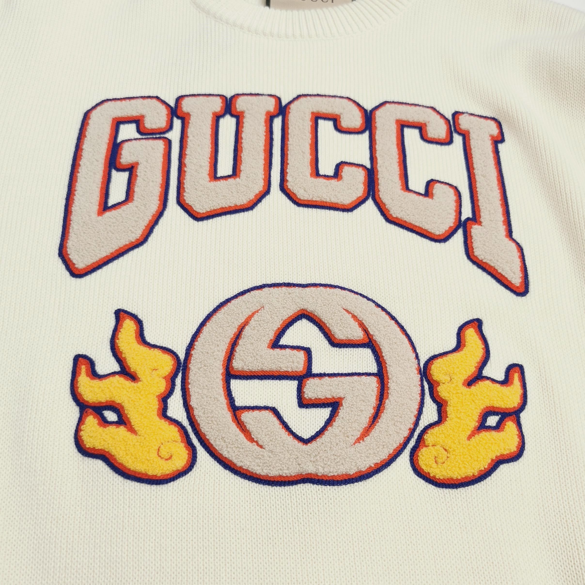 Gucci Gucci M Size Crewneck Logo Cotton Sweater Size US M / EU 48-50 / 2 - 6 Thumbnail