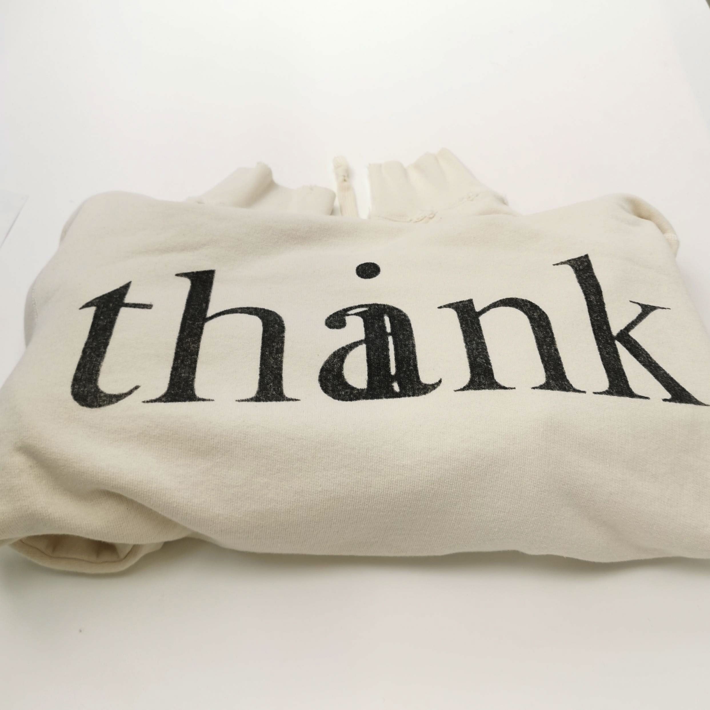 Gucci Gucci XS Cream 'thank' Letter Logo Hoodie Size US XS / EU 42 / 0 - 5 Thumbnail