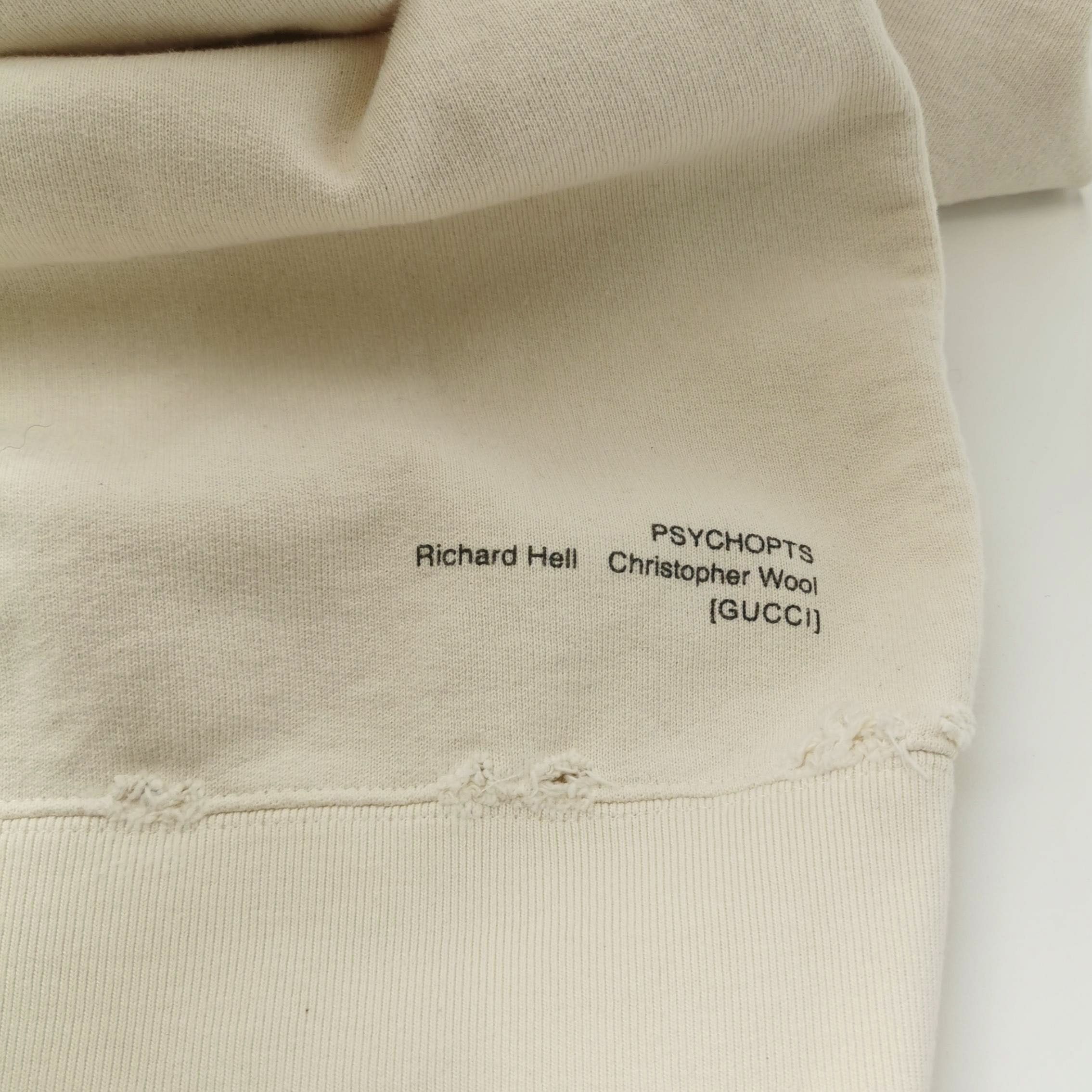 Gucci Gucci XS Cream 'thank' Letter Logo Hoodie Size US XS / EU 42 / 0 - 8 Thumbnail