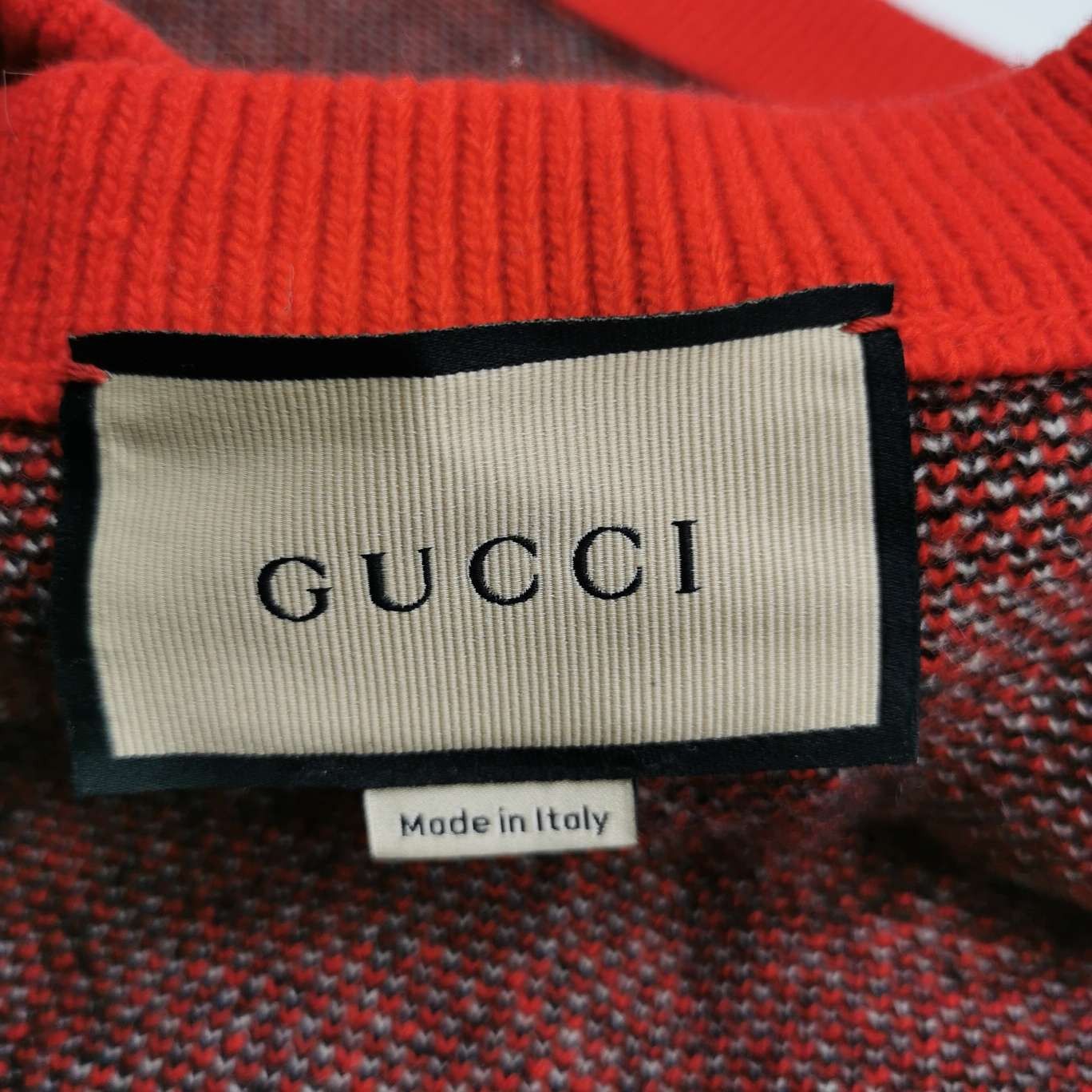 Gucci Gucci Red GG Skunk Pattern Crewneck Sweater L Size US L / EU 52-54 / 3 - 5 Thumbnail