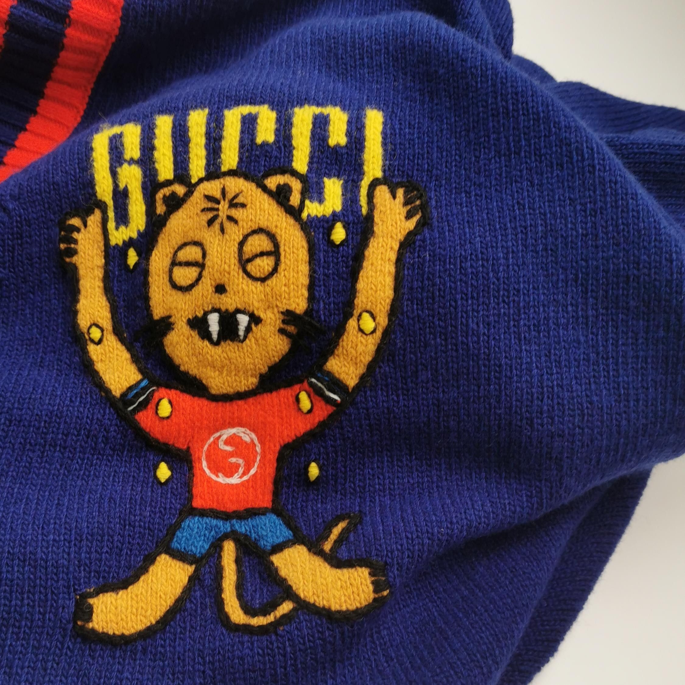 Gucci Gucci Wool V-Neck Logo Cardigan (L) Size US L / EU 52-54 / 3 - 6 Thumbnail