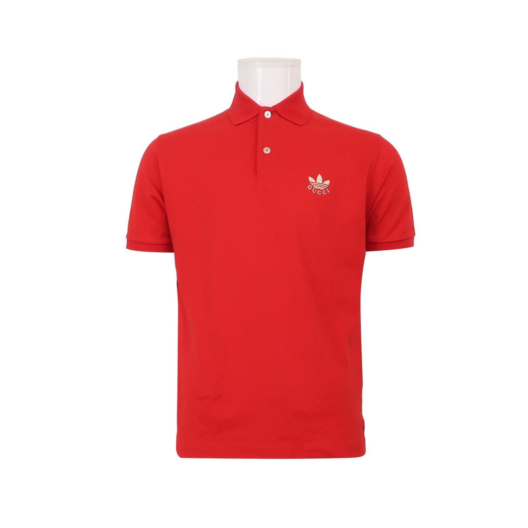 Gucci Gucci x Adidas Red Cotton Logo Polo Shirt Size US XS / EU 42 / 0 - 2 Thumbnail