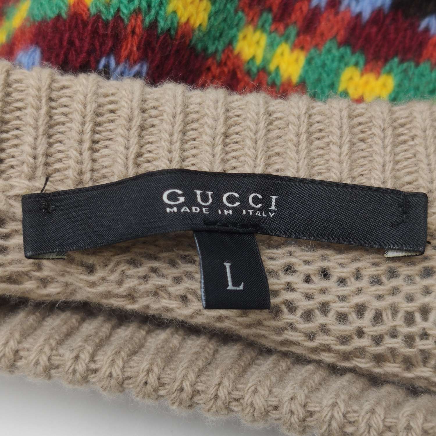 Gucci Gucci Multicolor Patterned Crewneck Long-Sleeve Sweater Size US L / EU 52-54 / 3 - 5 Thumbnail
