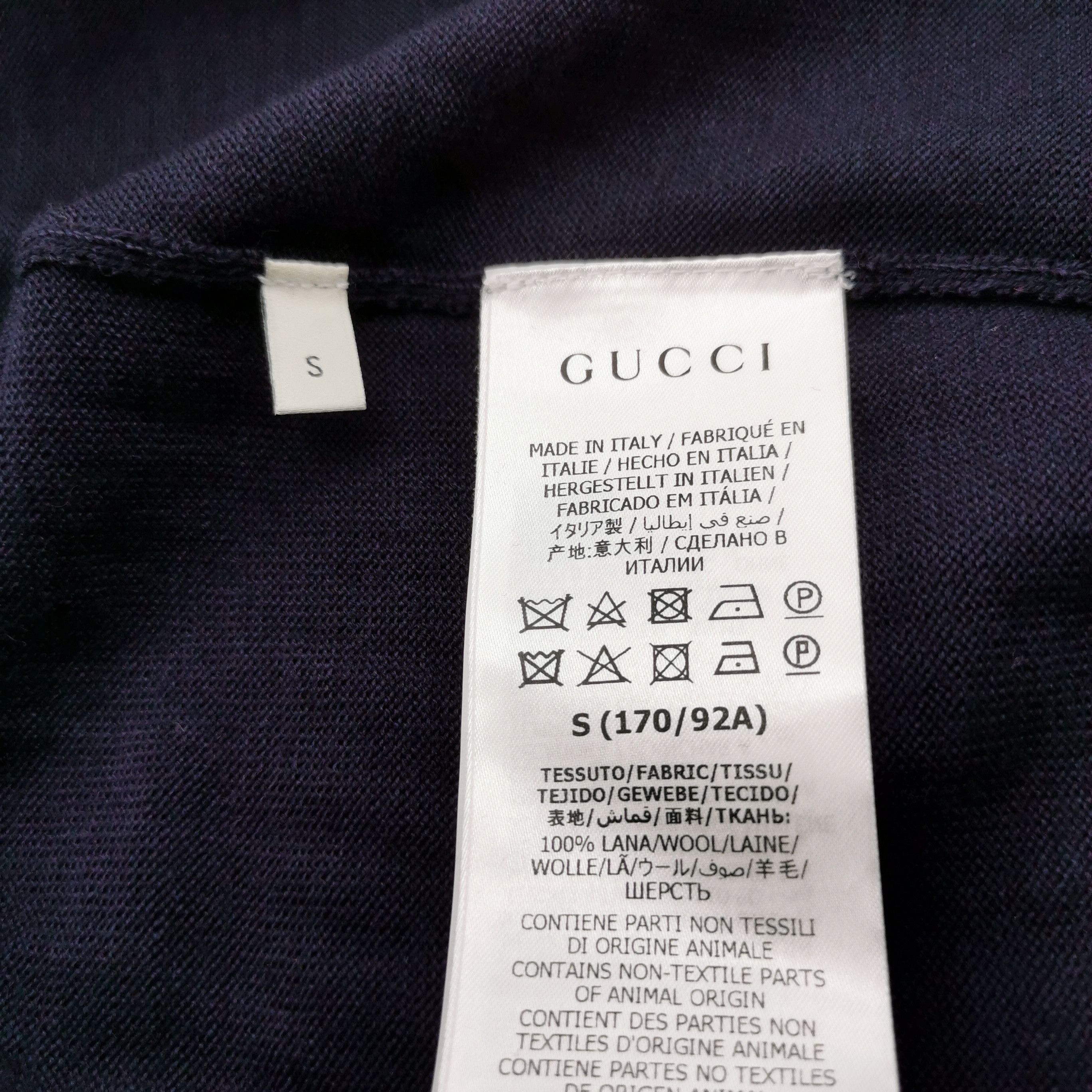 Gucci Gucci S Wool Solid V-Neck Long-Sleeve Cardigan Size US S / EU 44-46 / 1 - 11 Thumbnail