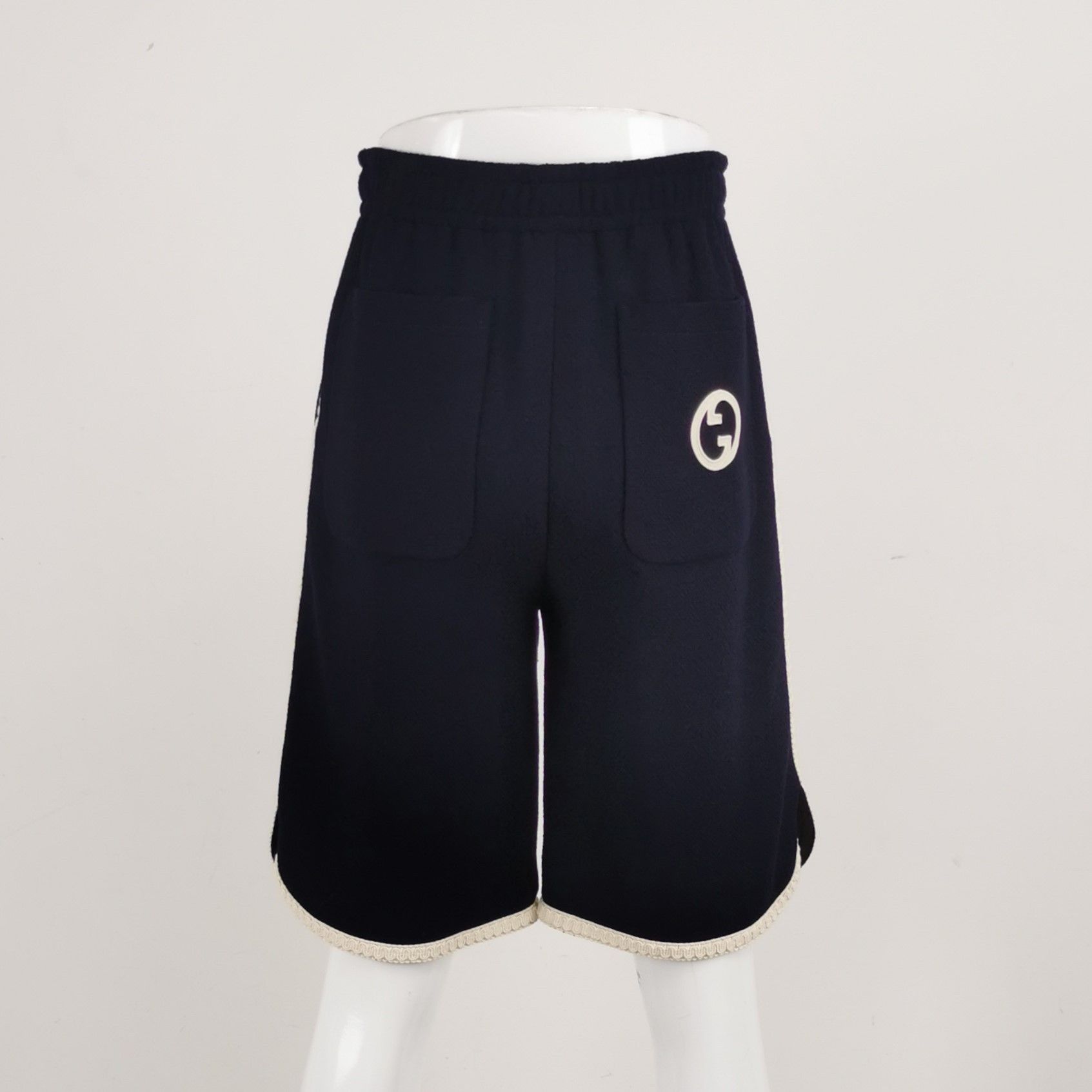 Gucci Navy Elastic Waist Shorts with Contrast Trim Size US XS / EU 42 / 0 - 4 Thumbnail