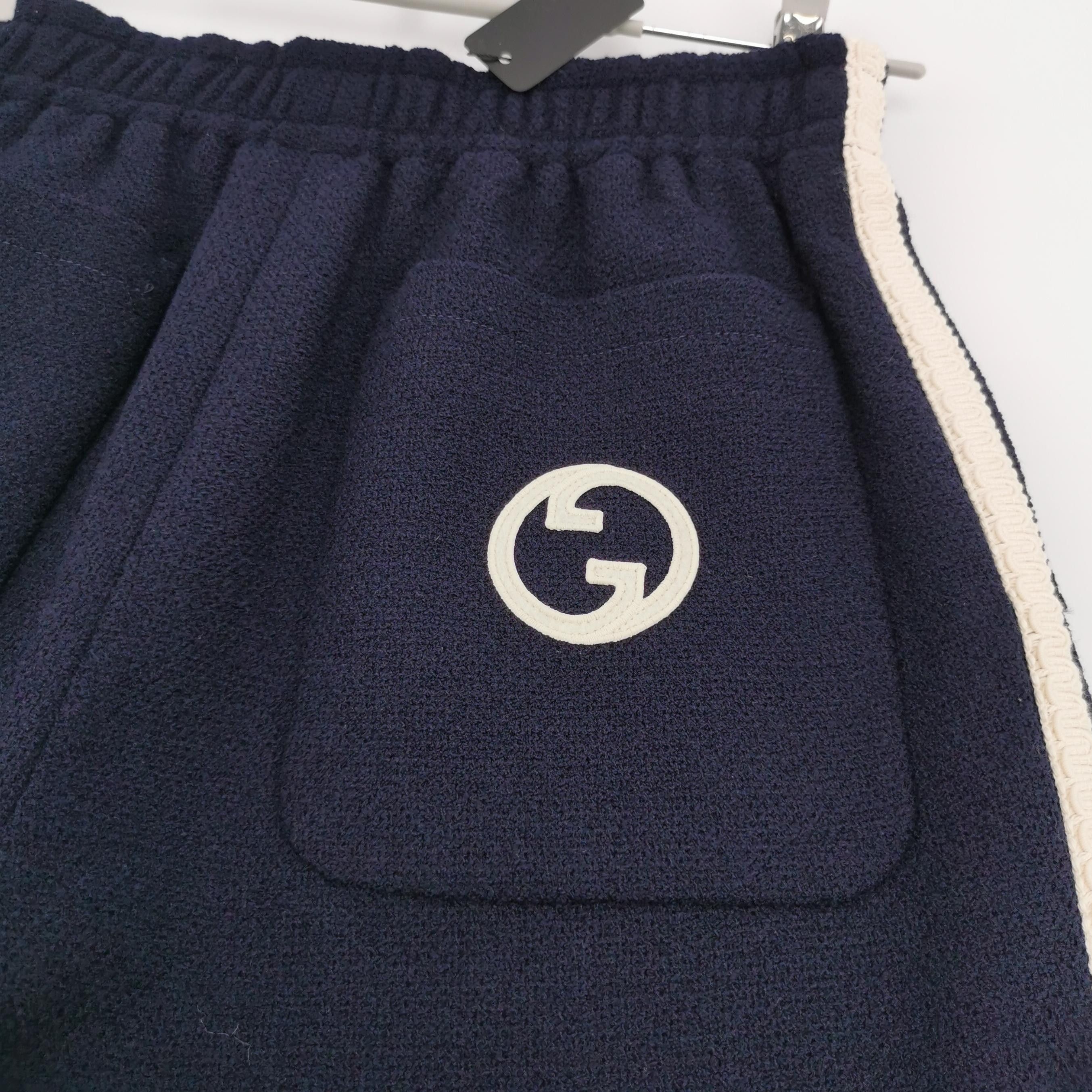 Gucci Navy Elastic Waist Shorts with Contrast Trim Size US XS / EU 42 / 0 - 5 Thumbnail