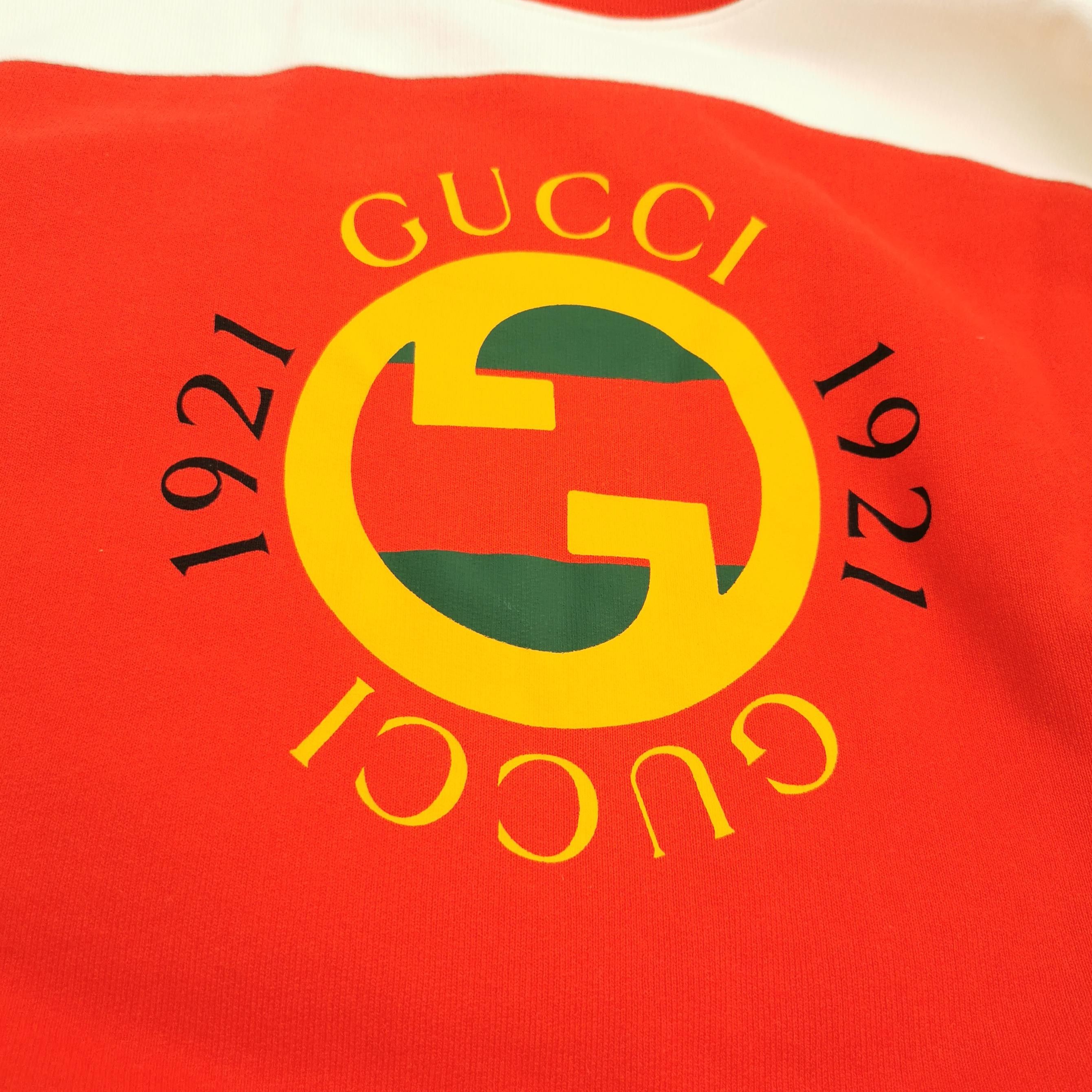 Gucci Gucci S Orange Interlocking G Crewneck Sweatshirt Size US S / EU 44-46 / 1 - 6 Thumbnail