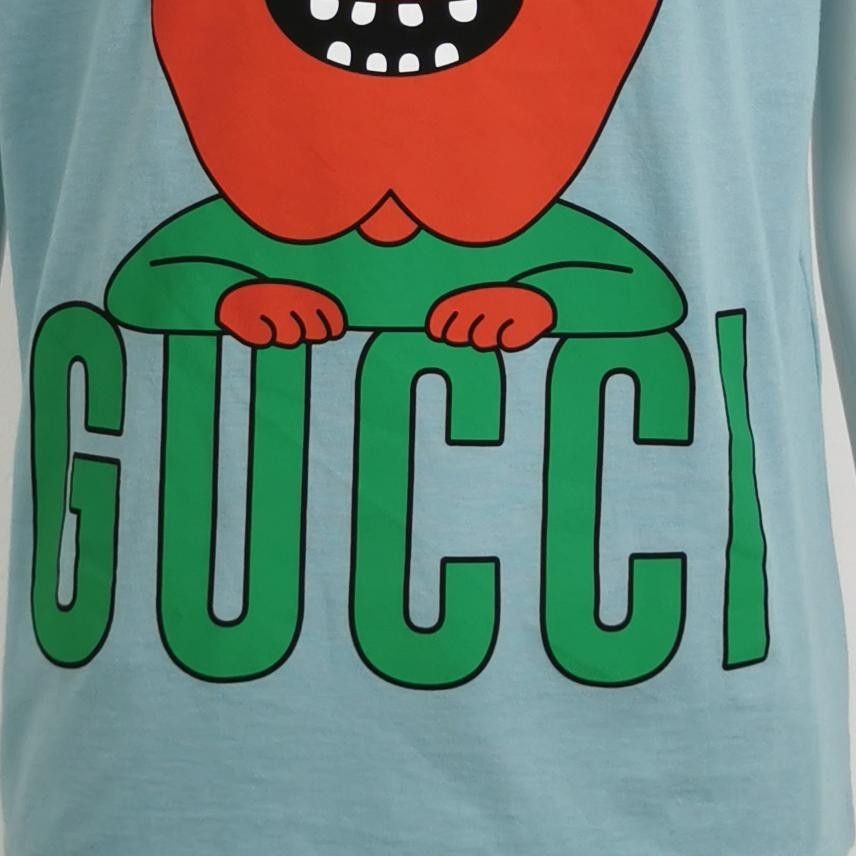 Gucci Gucci Cartoon Apple Logo Cotton T-Shirt XXS Size US XXS / EU 40 - 5 Thumbnail