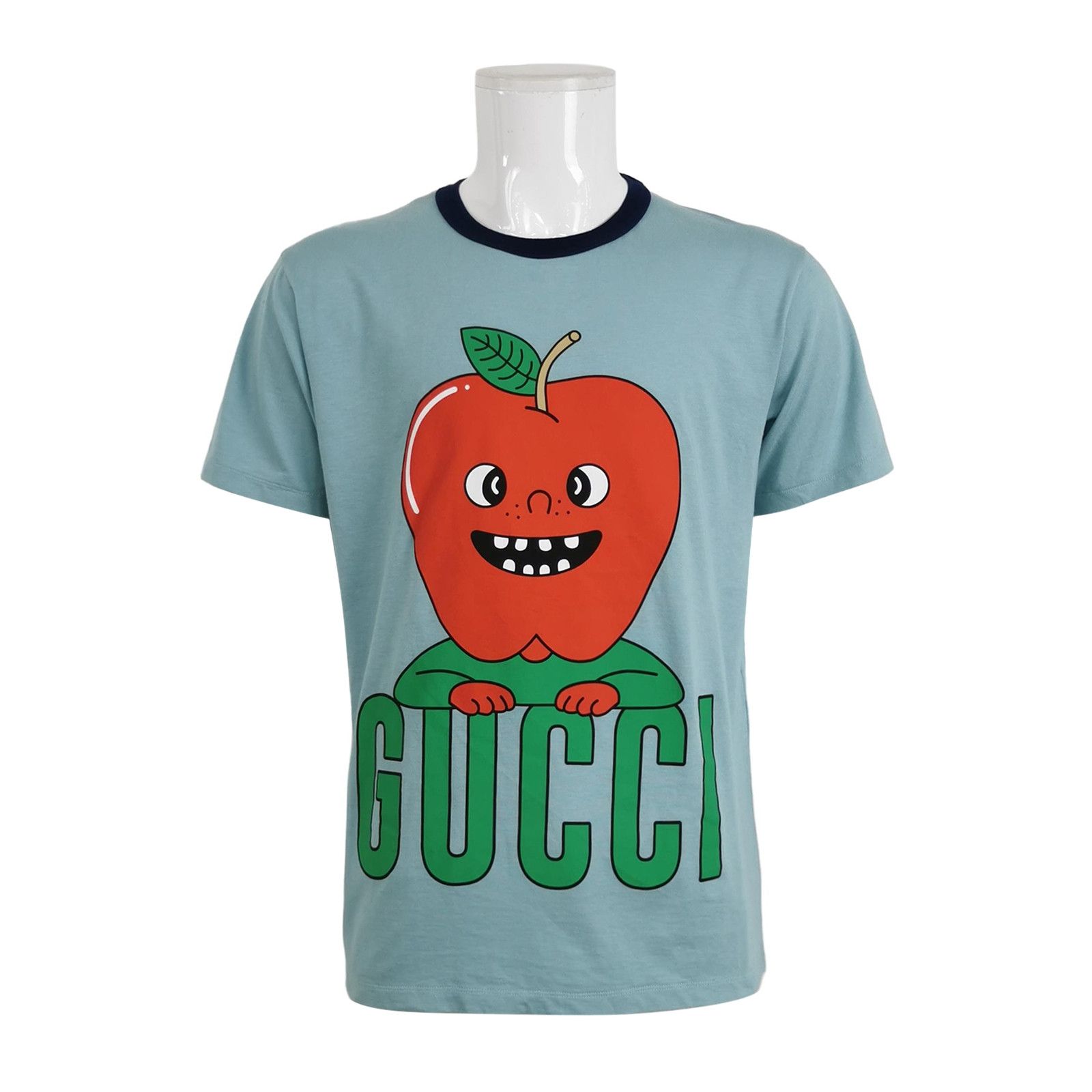 Gucci Gucci Cartoon Apple Logo Cotton T-Shirt XXS Size US XXS / EU 40 - 2 Thumbnail