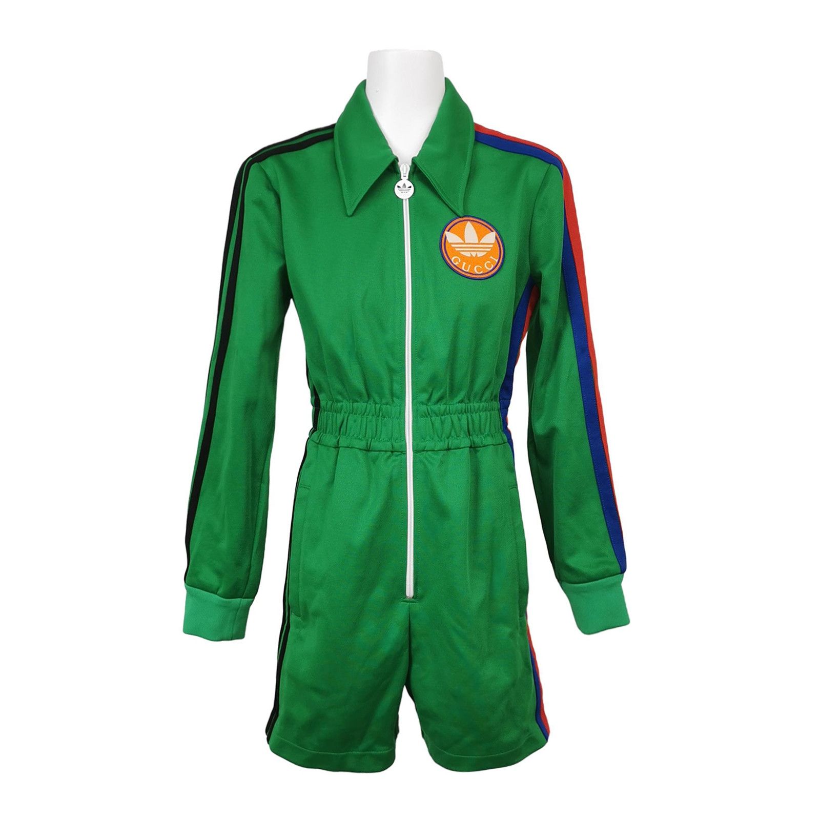 Gucci Gucci x adidas Green Logo Zip-Up Jumpsuit XS Size 38" / US 16 / IT 52 - 2 Thumbnail