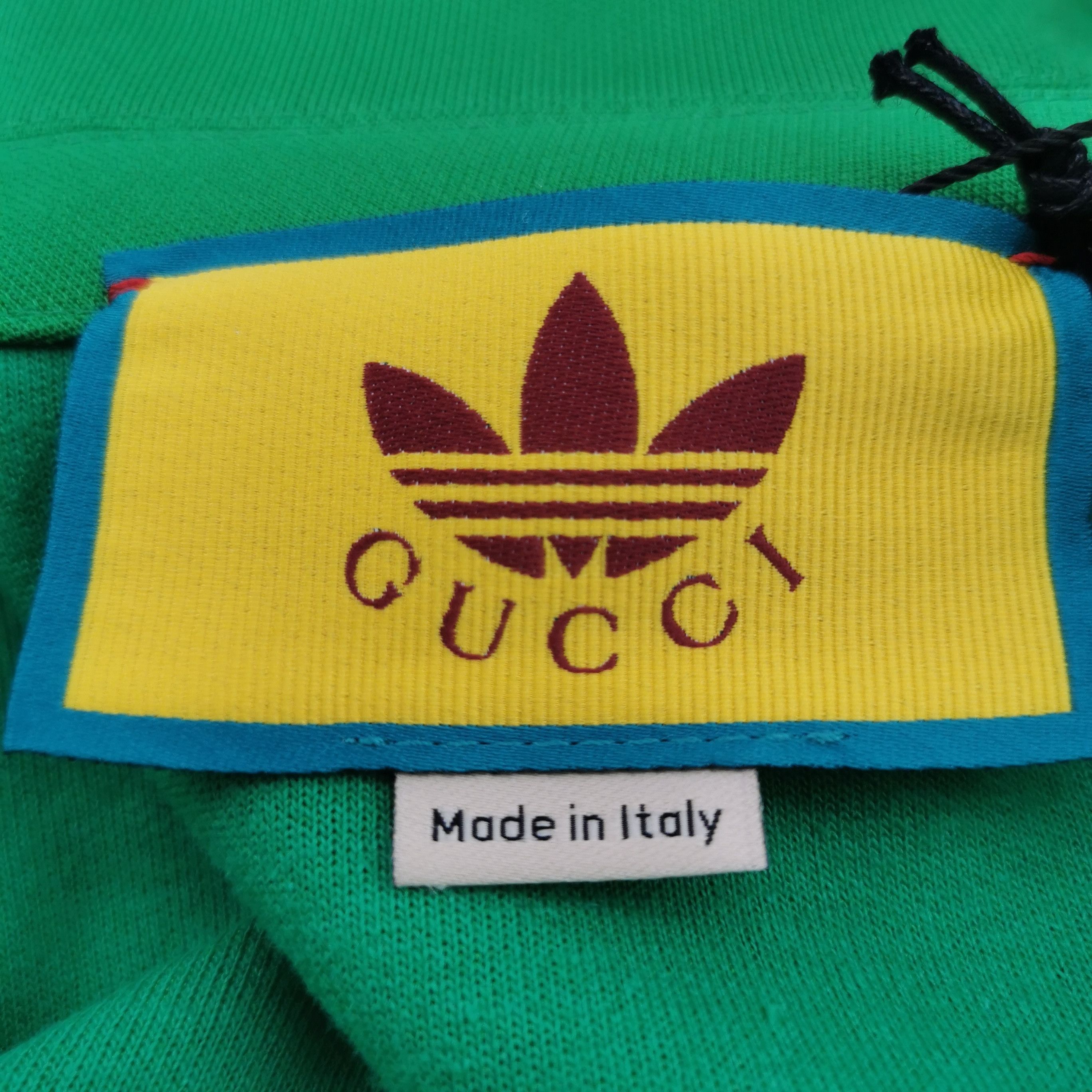 Gucci Gucci x adidas Green Logo Zip-Up Jumpsuit XS Size 38" / US 16 / IT 52 - 13 Thumbnail