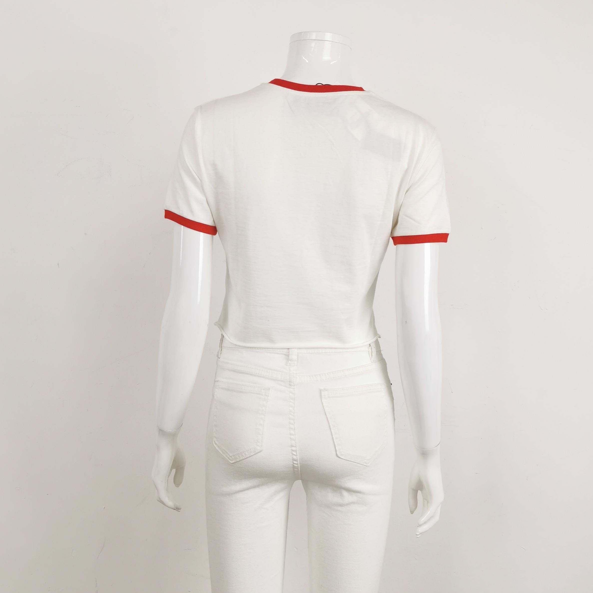 Gucci Gucci x adidas V-Neck Logo Short Sleeve T-Shirt XS Size XS / US 0-2 / IT 36-38 - 4 Thumbnail