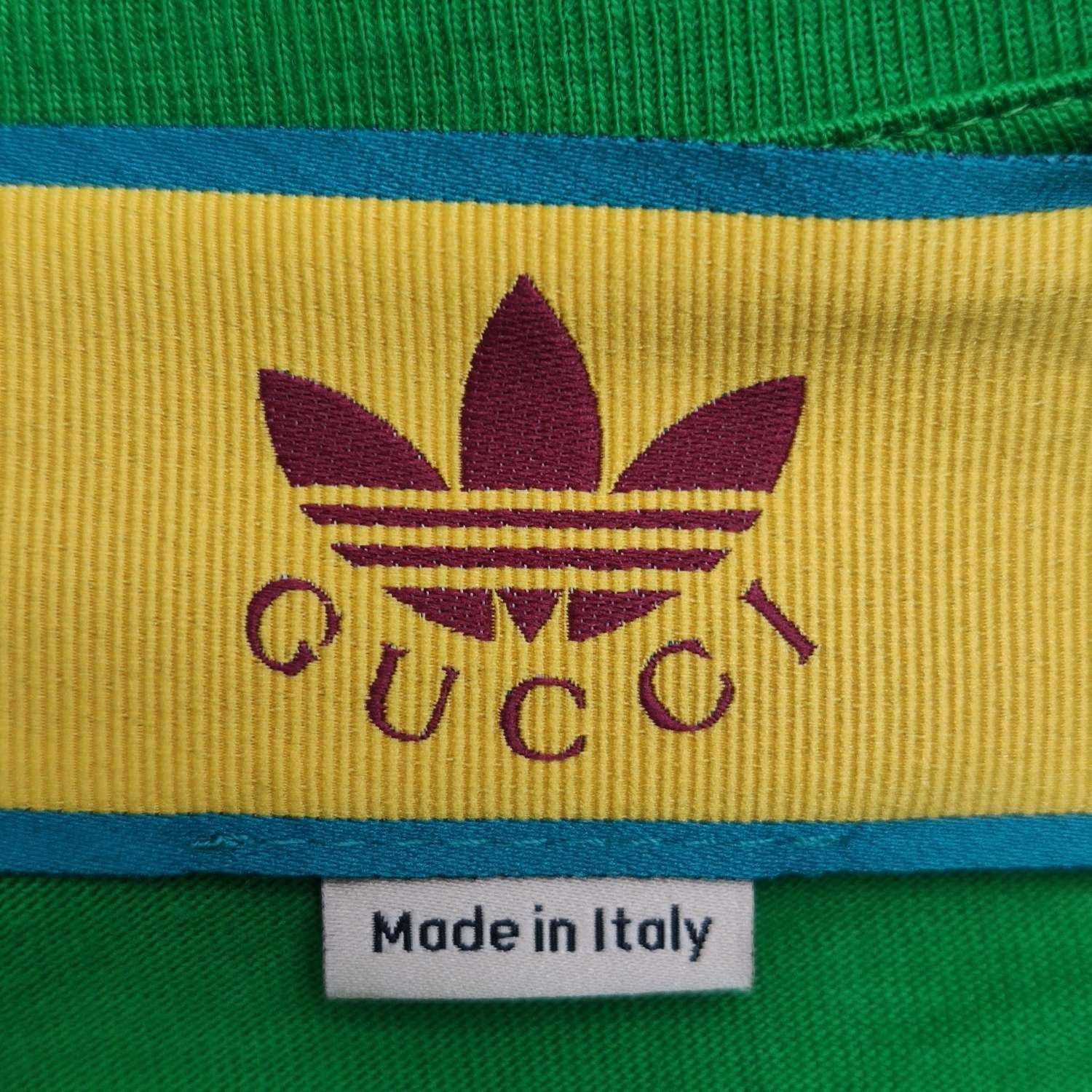 Gucci Gucci x adidas Green Cotton Logo Crewneck T-Shirt S Size S / US 4 / IT 40 - 12 Thumbnail