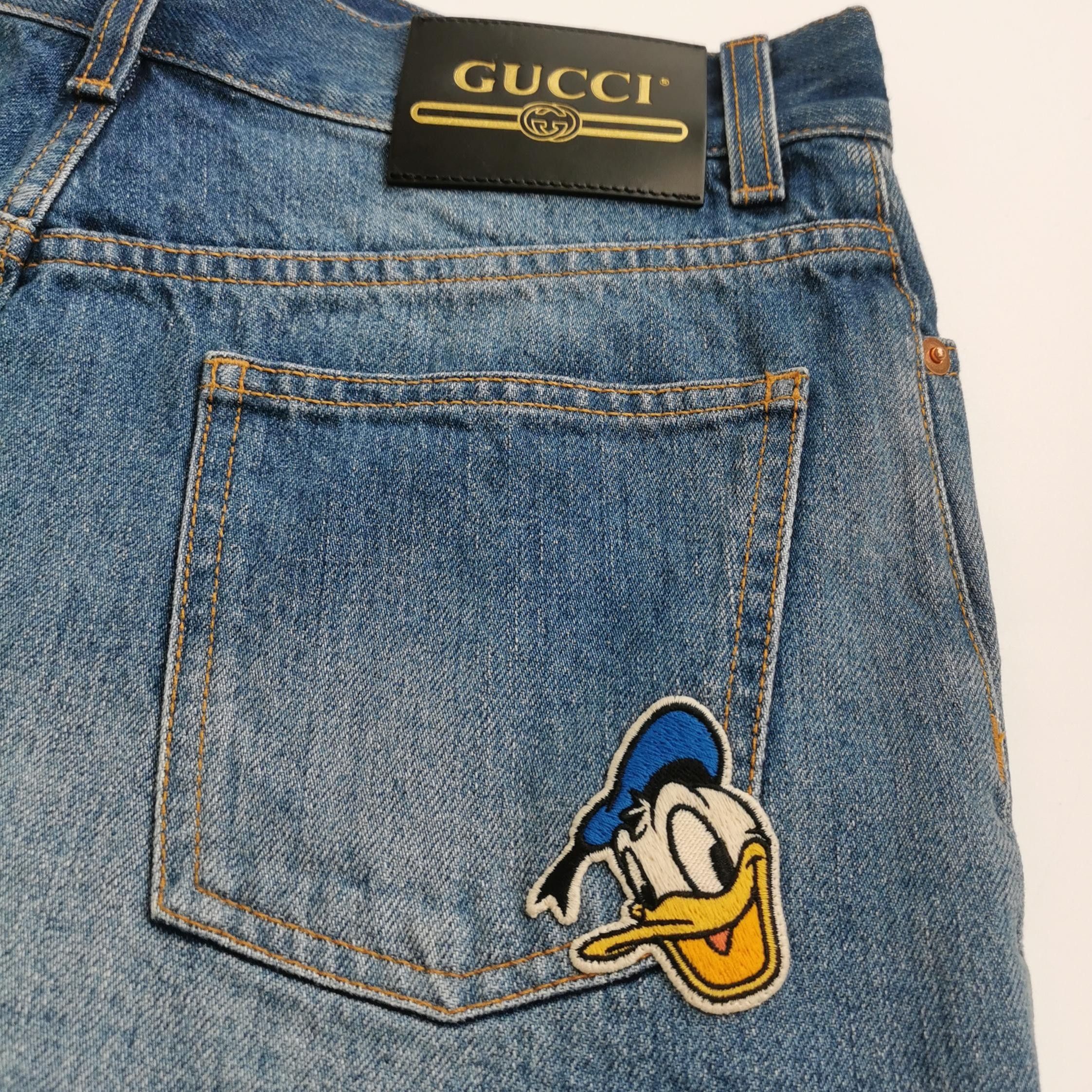 Gucci Gucci x Disney Donald Duck Denim Shorts XXS Size 23" - 6 Thumbnail