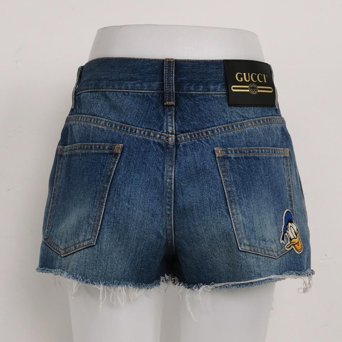 Gucci Gucci x Disney Donald Duck Denim Shorts XXS Size 23" - 4 Thumbnail
