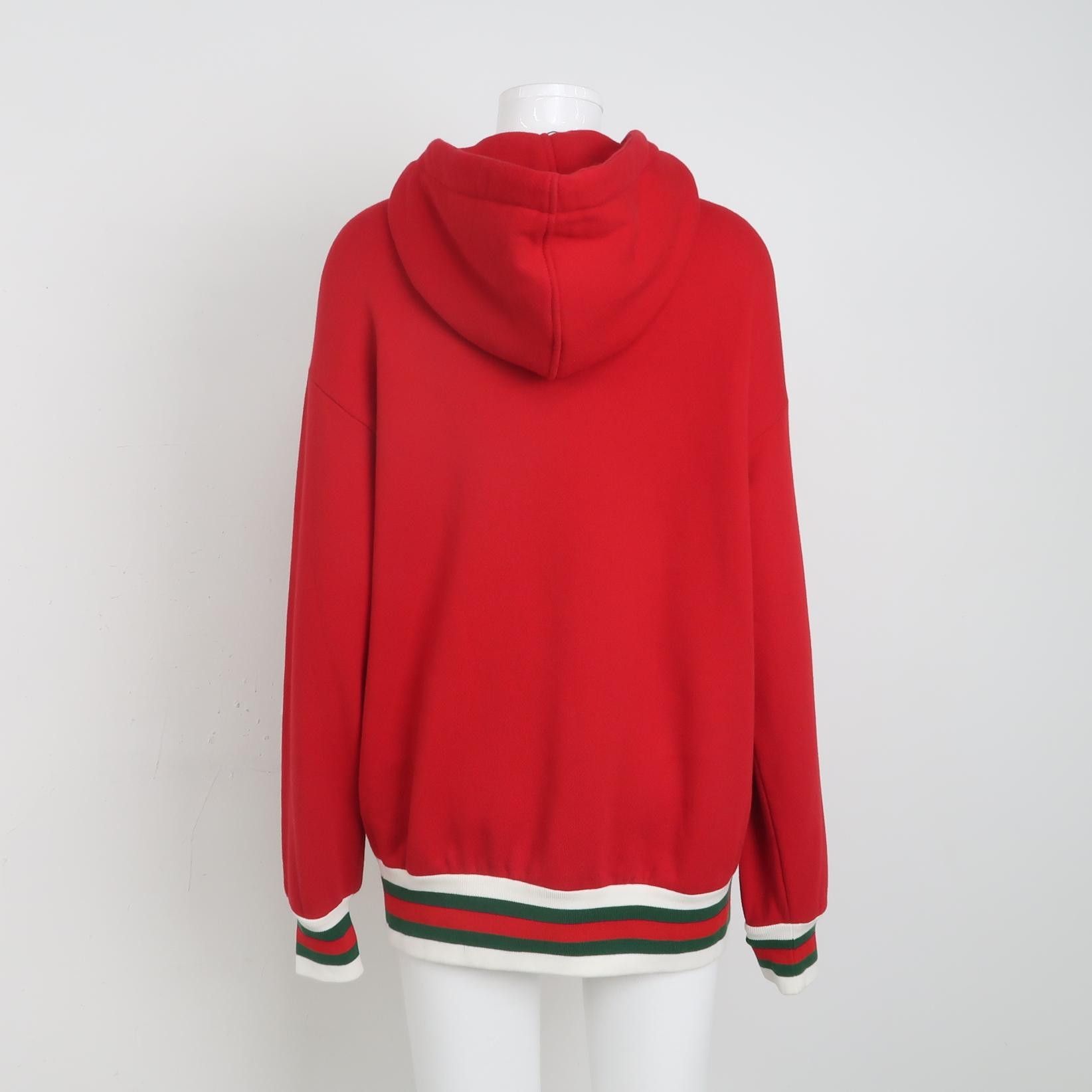 Gucci Gucci Red Colorblock Stripe Logo Hooded Sweatshirt S Size S / US 4 / IT 40 - 4 Thumbnail