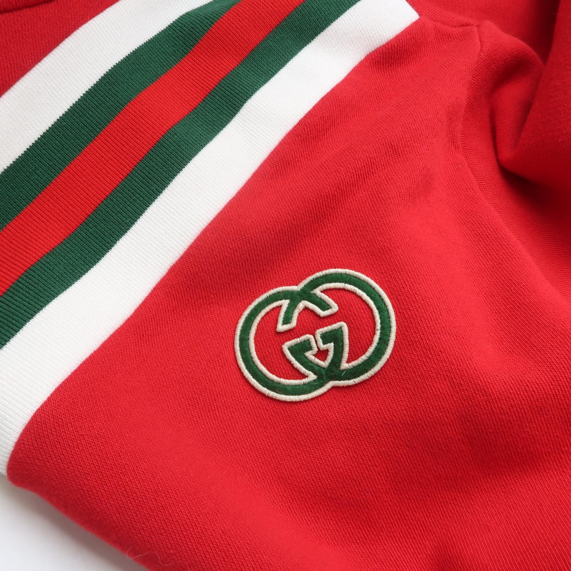 Gucci Gucci Red Colorblock Stripe Logo Hooded Sweatshirt S Size S / US 4 / IT 40 - 5 Thumbnail